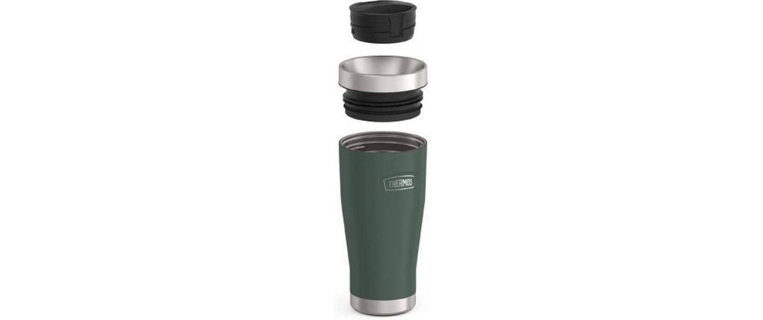 Thermos ICON Thermobecher 470 ml – doppelwandig 10 h heiss/24 h kalt, Edelstahl, Forest