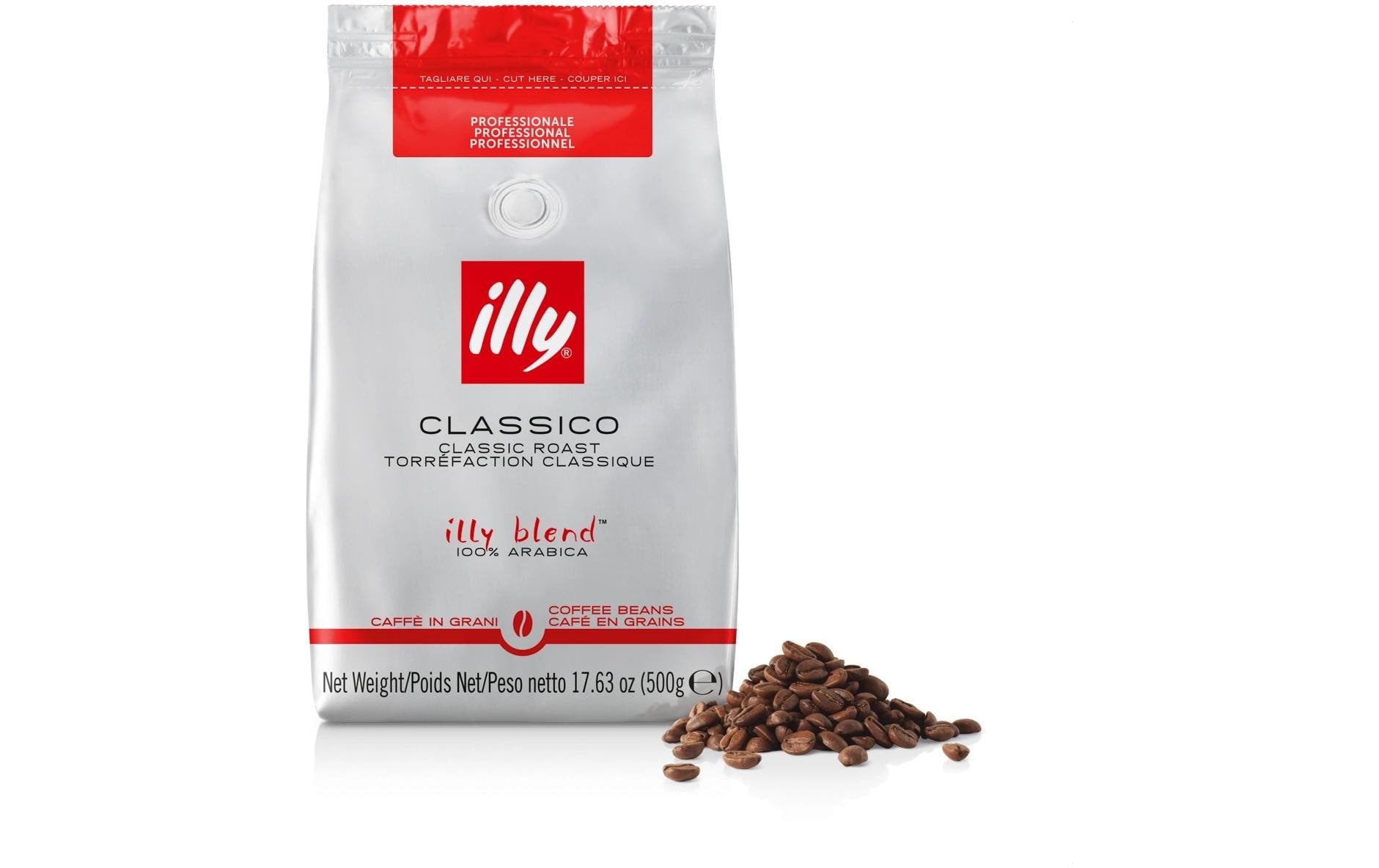 Illy Classico – Kaffeebohnen – Espresso, Lungo, 100% Arabica, 500 g