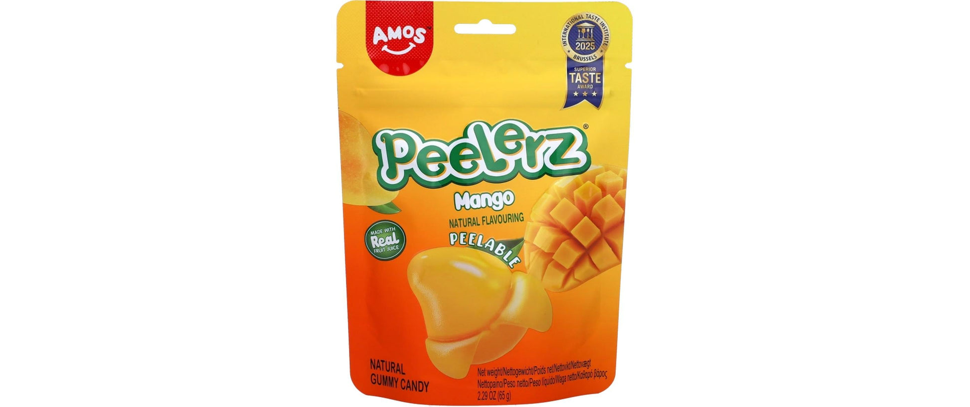 Amos Peelerz Gummibonbons – Mango – 65 g