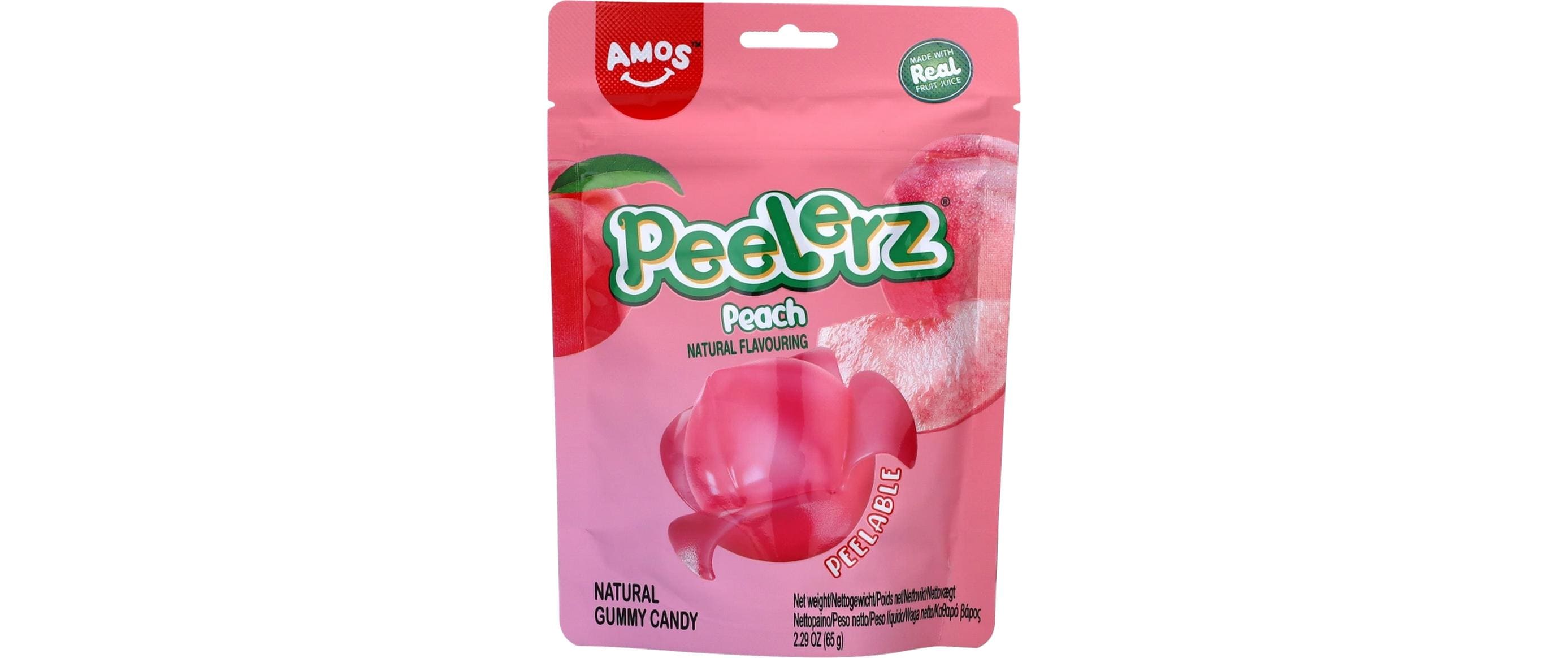 Amos Peelerz Fruchtgummi – Pfirsich – 65 g