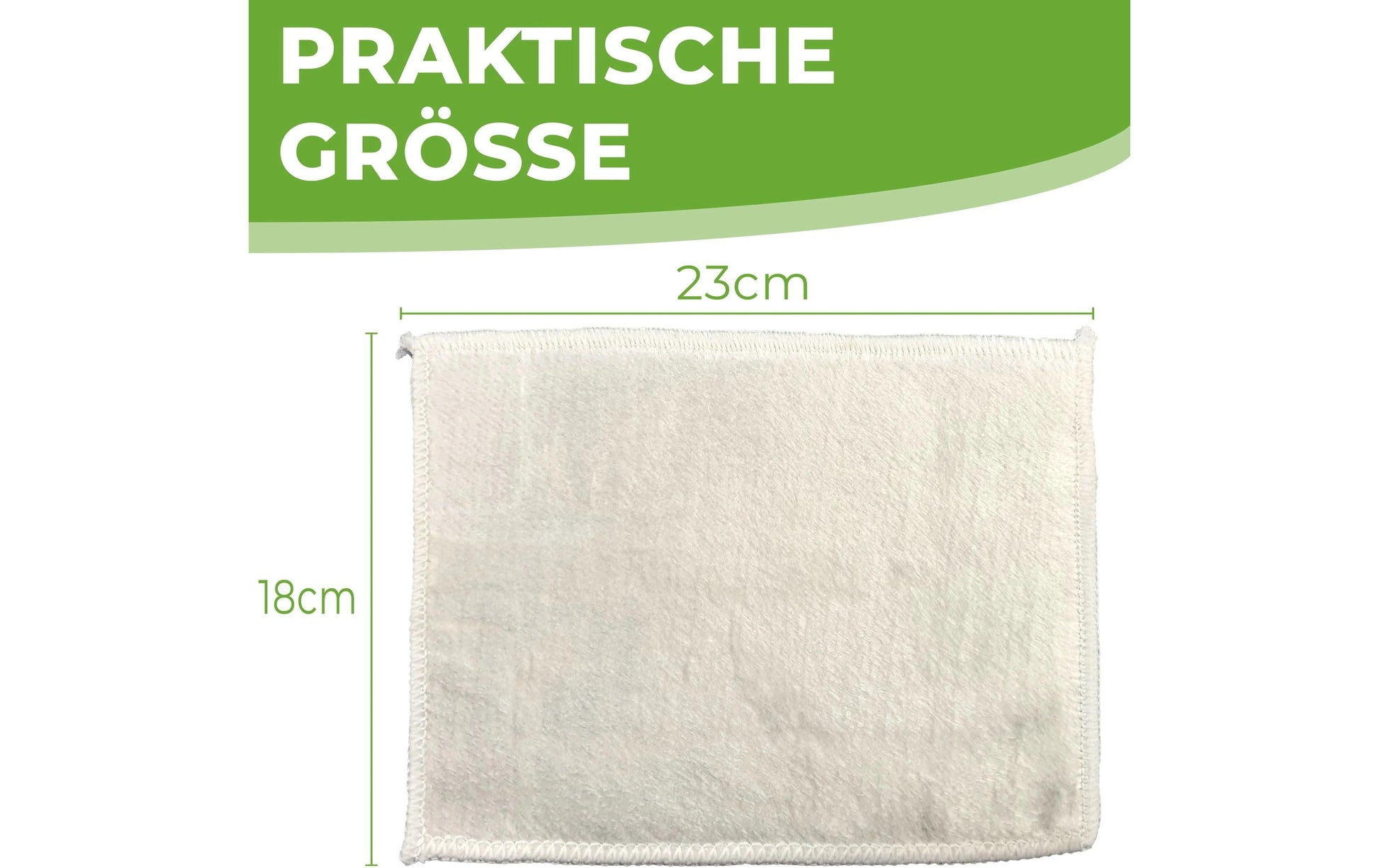 Quick aid Reinigungstuch – Weiss – 17 × 22,5 cm – Mikrofaser