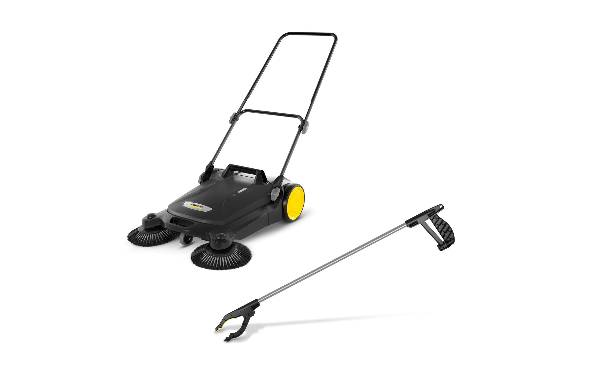 Kärcher professional Kärcher Kehrmaschine S 4 Twin GoFurther – 68 cm, manuell, 20 l Auffangbehälter, schwarz
