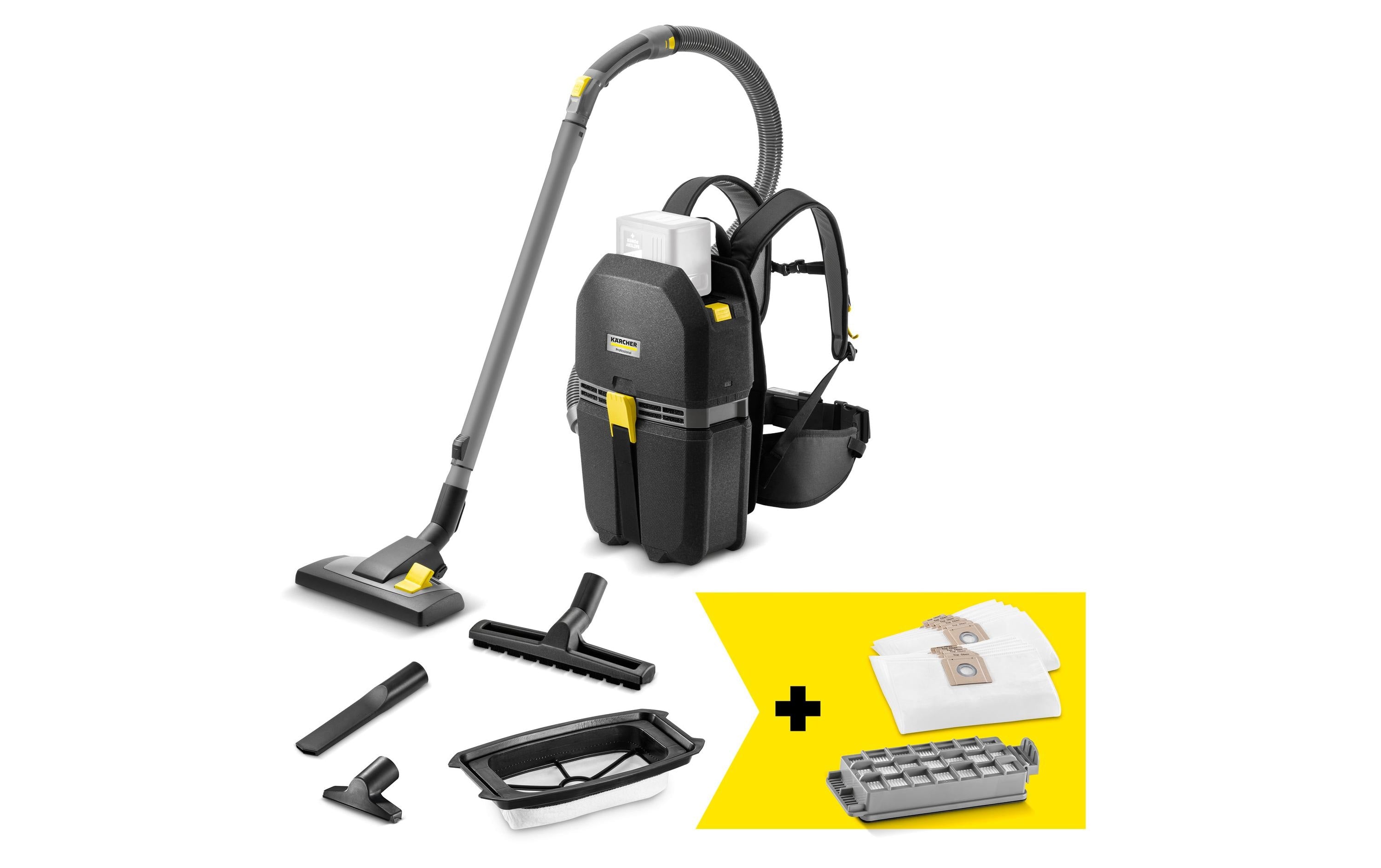 Kärcher professional Kärcher Bodenstaubsauger BVL 5/1 Bp Black Hepa – mit Beutel, 500 W, 5 l