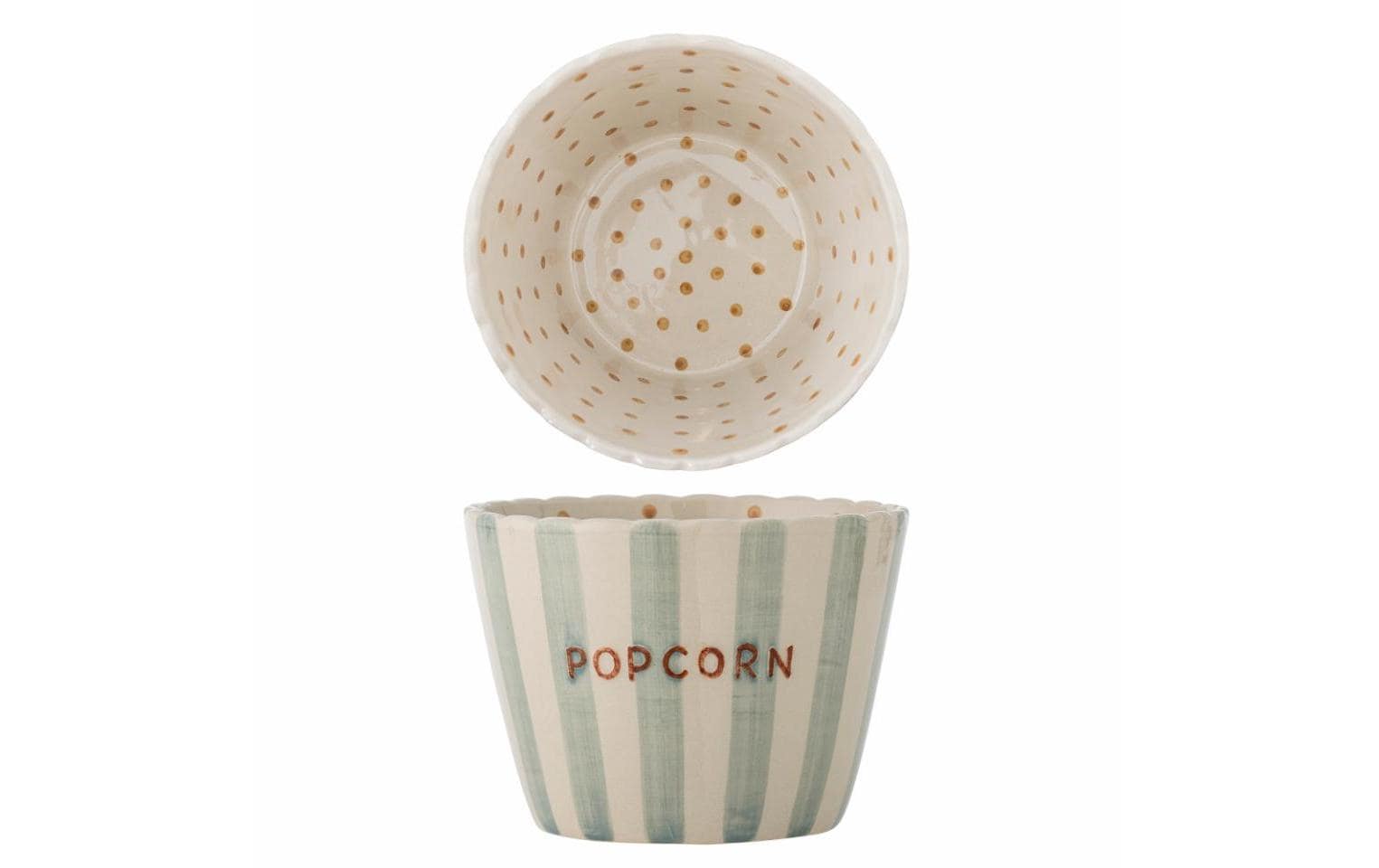 Bloomingville Snackschale Happy Changes – 1,9 l, Ø 24,0 cm, H 7,0 cm, Steingut, Mehrfarbig, spülmaschinenfest