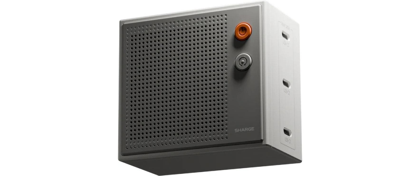 Sharge PIXEL 140 USB-Desktop-Ladegerät 140 W – USB-C×3 (1×67 W, 2×30 W), PD 3.1, GaN – grau