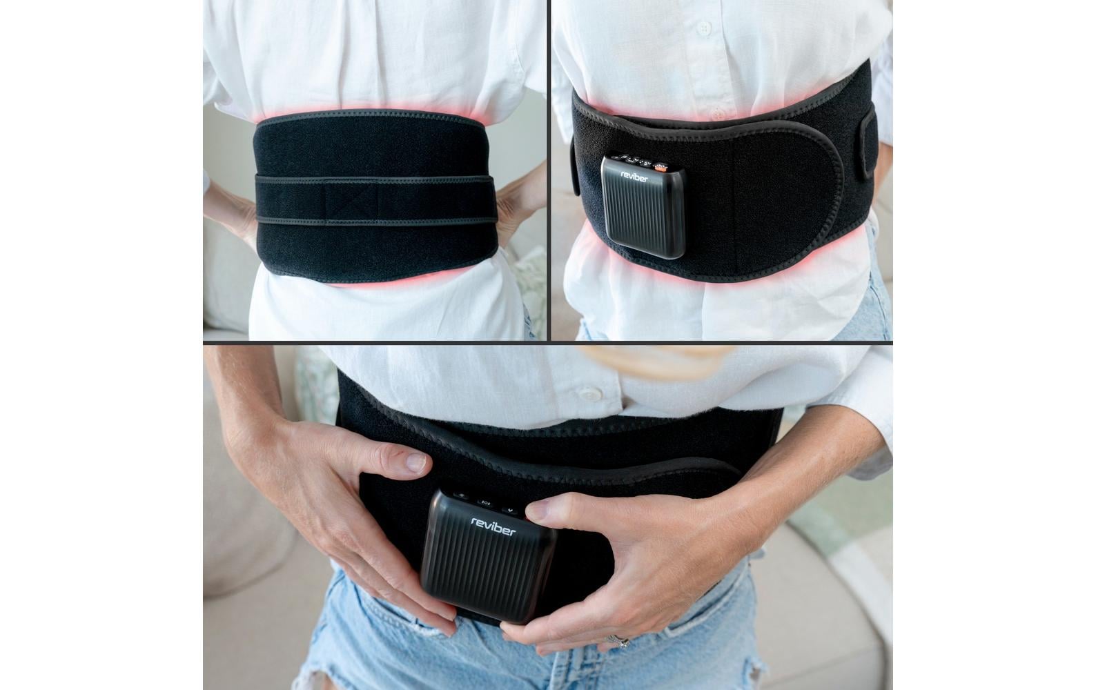Reviber Massagetherapiegürtel – Infrarot, Vibrationsmassage, Wärmetherapie – Rücken – Schwarz