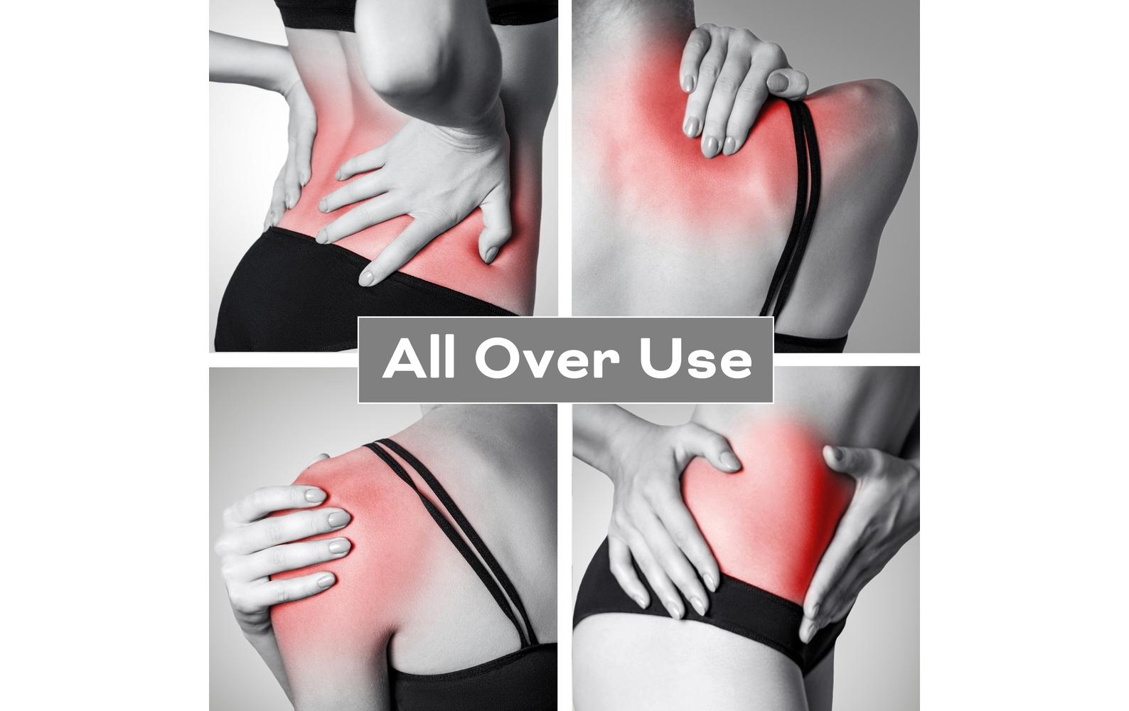 Reviber Massagegerät – Shiatsu, 5 austauschbare Massageköpfe – Schwarz
