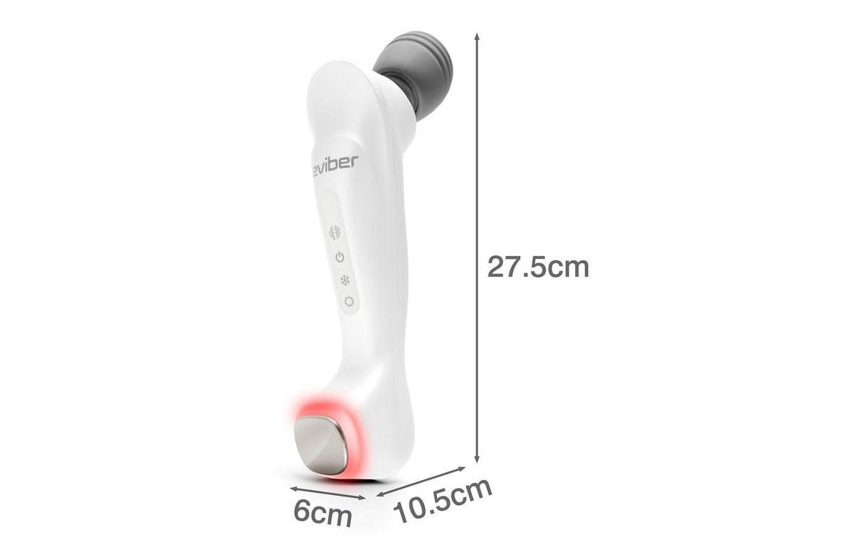 Reviber Massagegerät – Perkussions- und Vibrationsmassage, mit Wärmefunktion – weiss