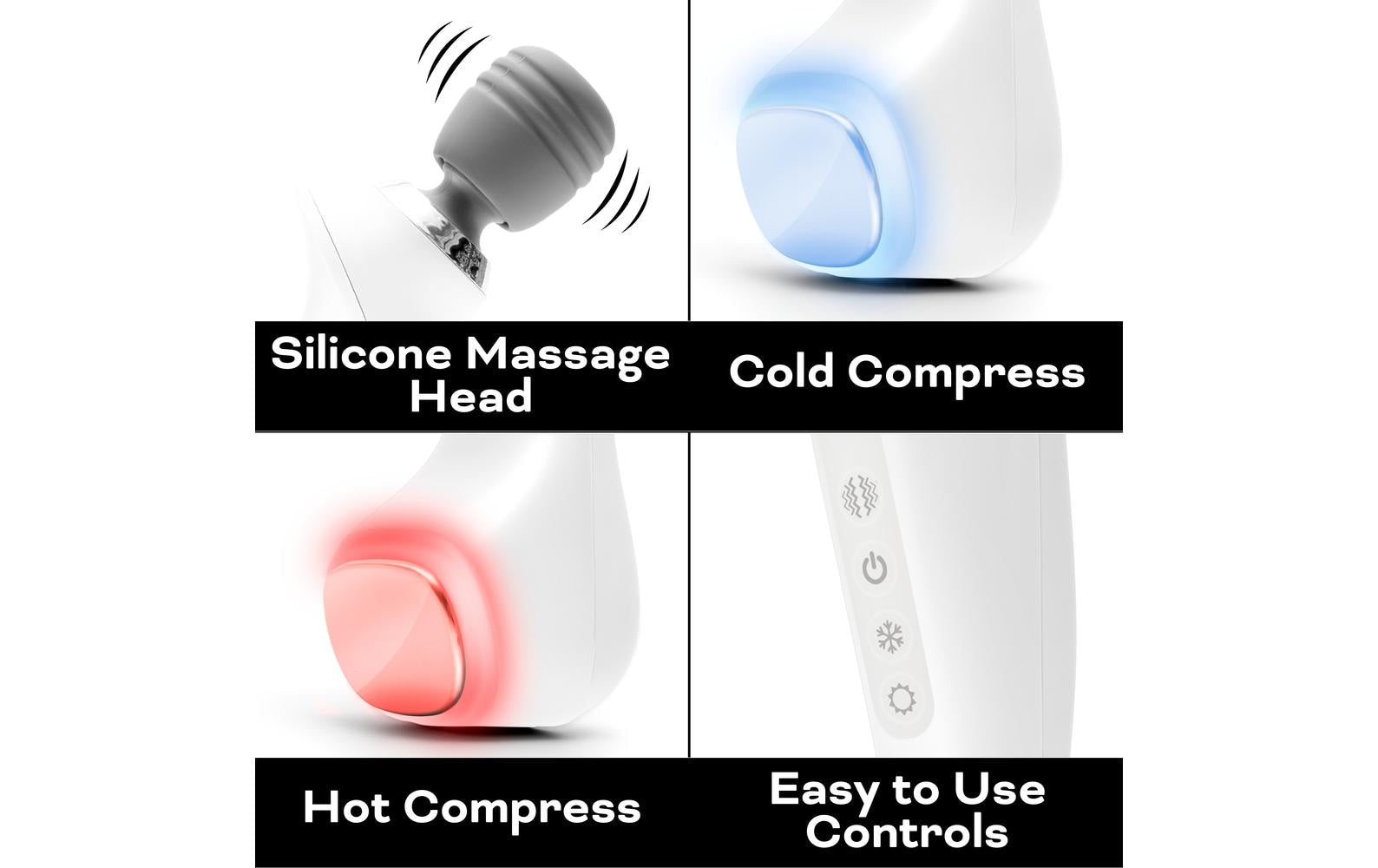 Reviber Massagegerät – Perkussions- und Vibrationsmassage, mit Wärmefunktion – weiss