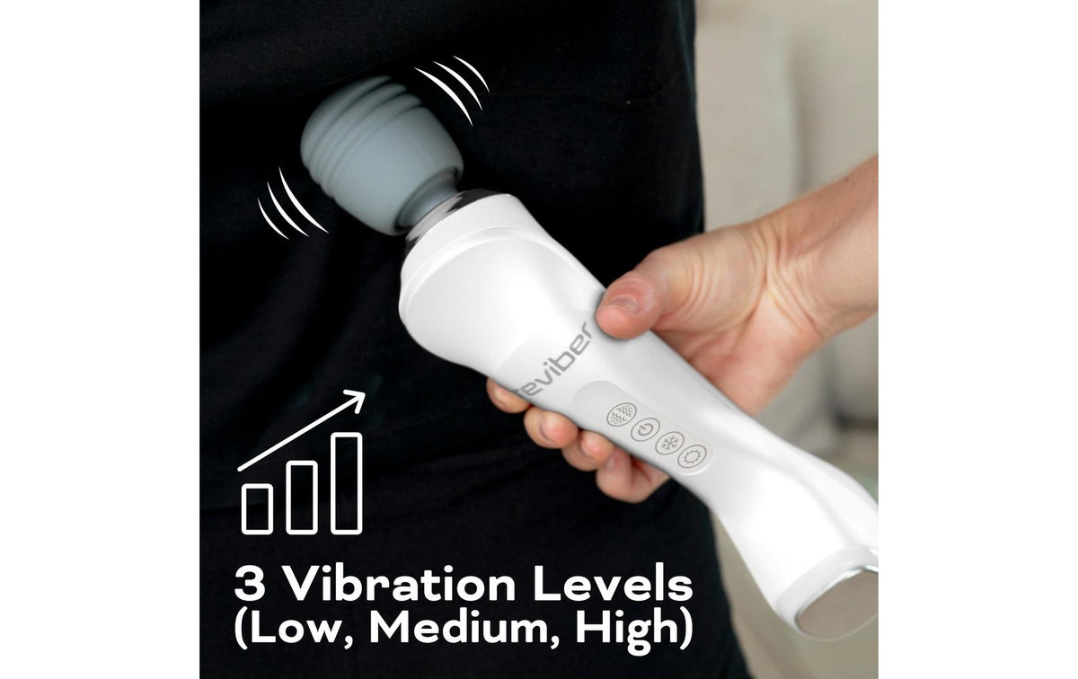 Reviber Massagegerät – Perkussions- und Vibrationsmassage, mit Wärmefunktion – weiss