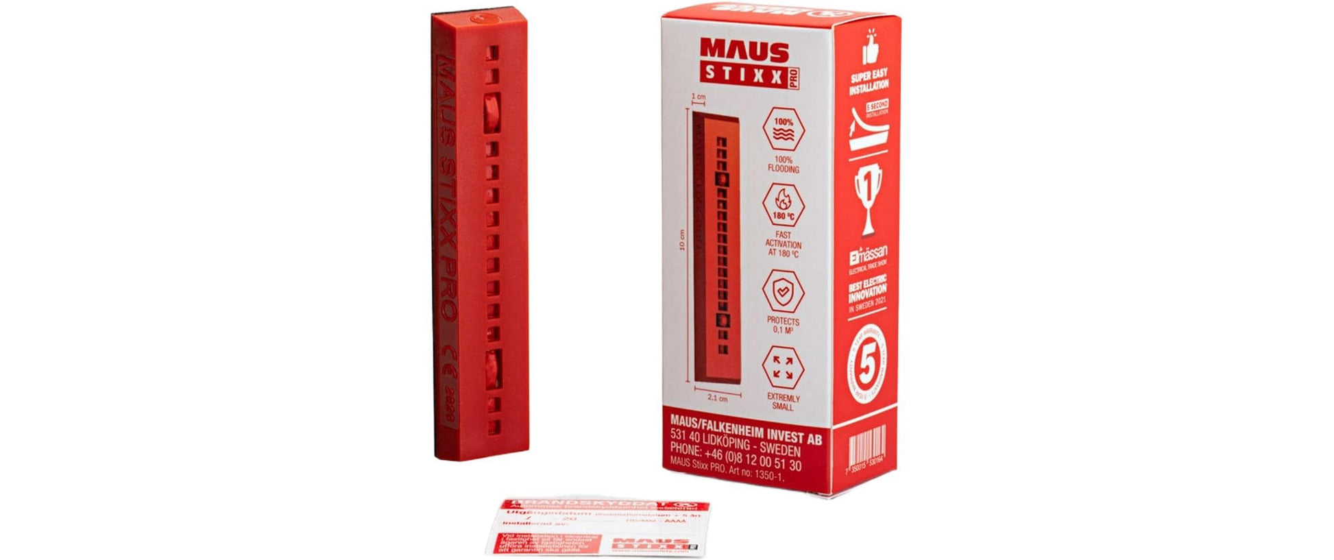Maus switzerland MAUS Stixx Pro – Feuerlöschstick, Aerosol-Feuerlöscher, 50 g, Brandklasse A/B/C/F