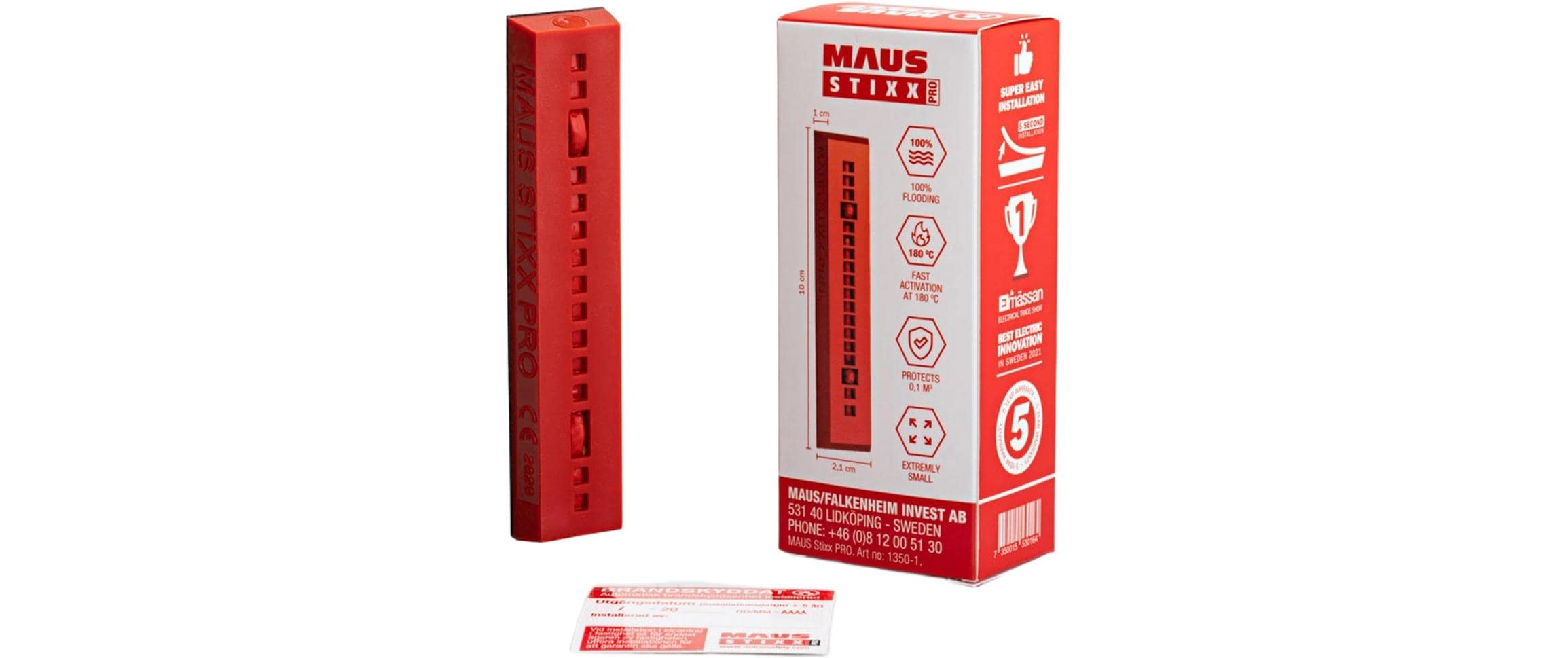 Maus switzerland MAUS Stixx Pro – Feuerlöschstick, Aerosol-Feuerlöscher, 50 g, Brandklasse A/B/C/F