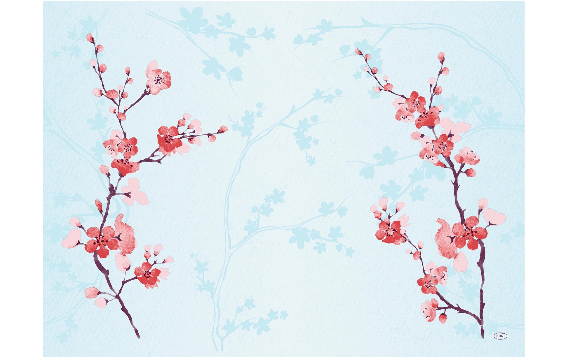 Duni Tischset – 40×30 cm, 100er-Pack, Papier (Dunicel), Rosa/Weiss, Blume