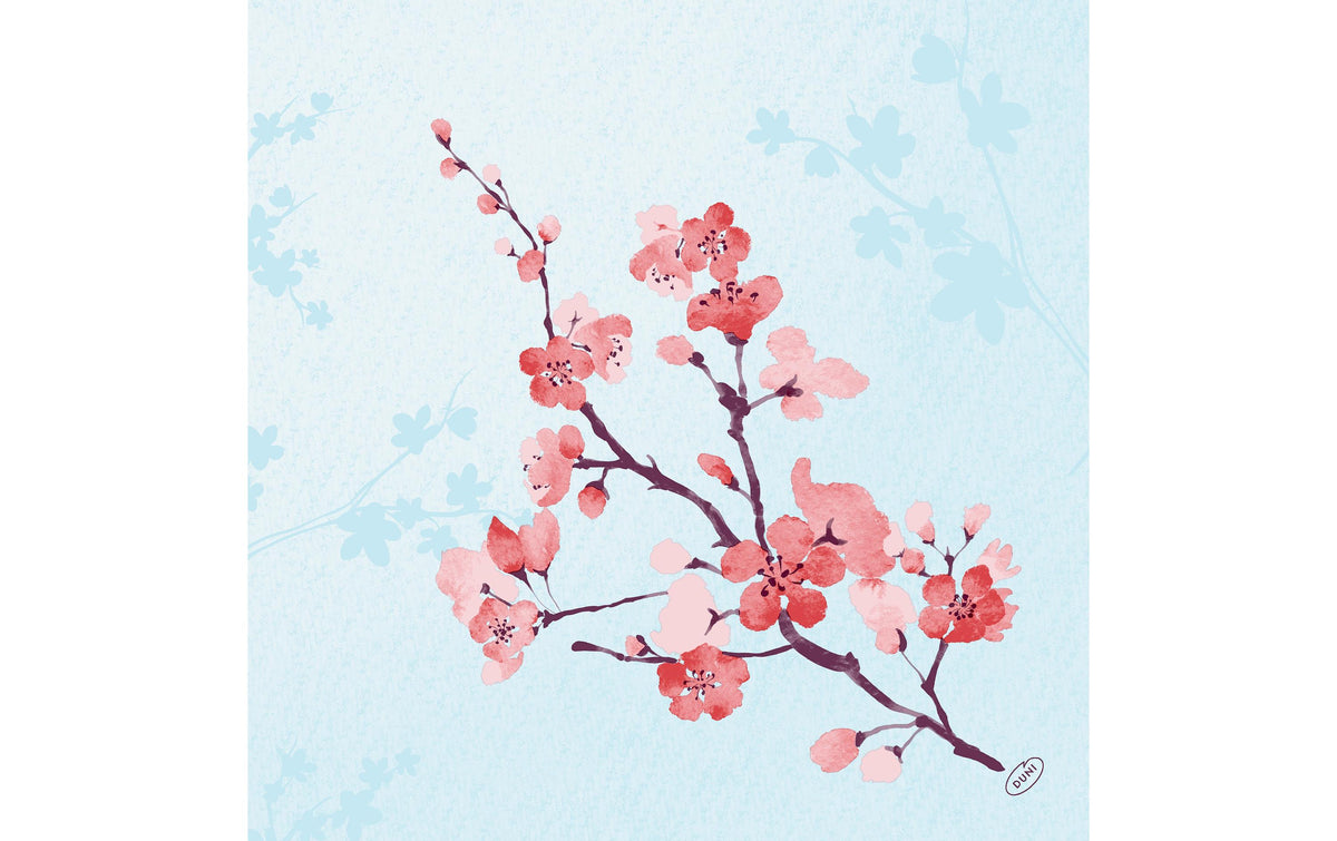 Duni Servietten Cherry Breeze, mehrfarbig – 40 × 40 cm, 3-lagig – 360 Stück