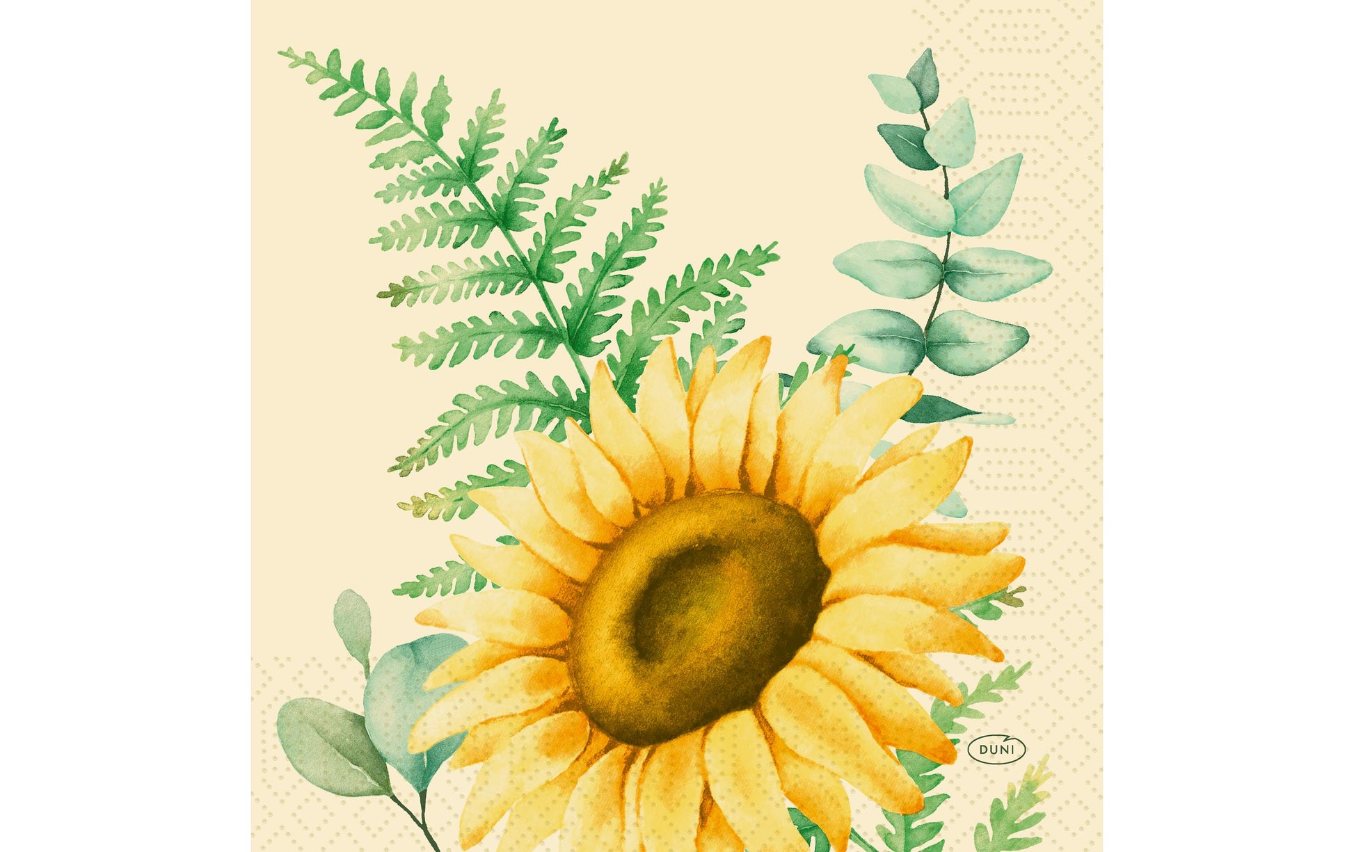 Duni Servietten Sunflower Dreams – 33 × 33 cm, 3-lagig – 500 Stück