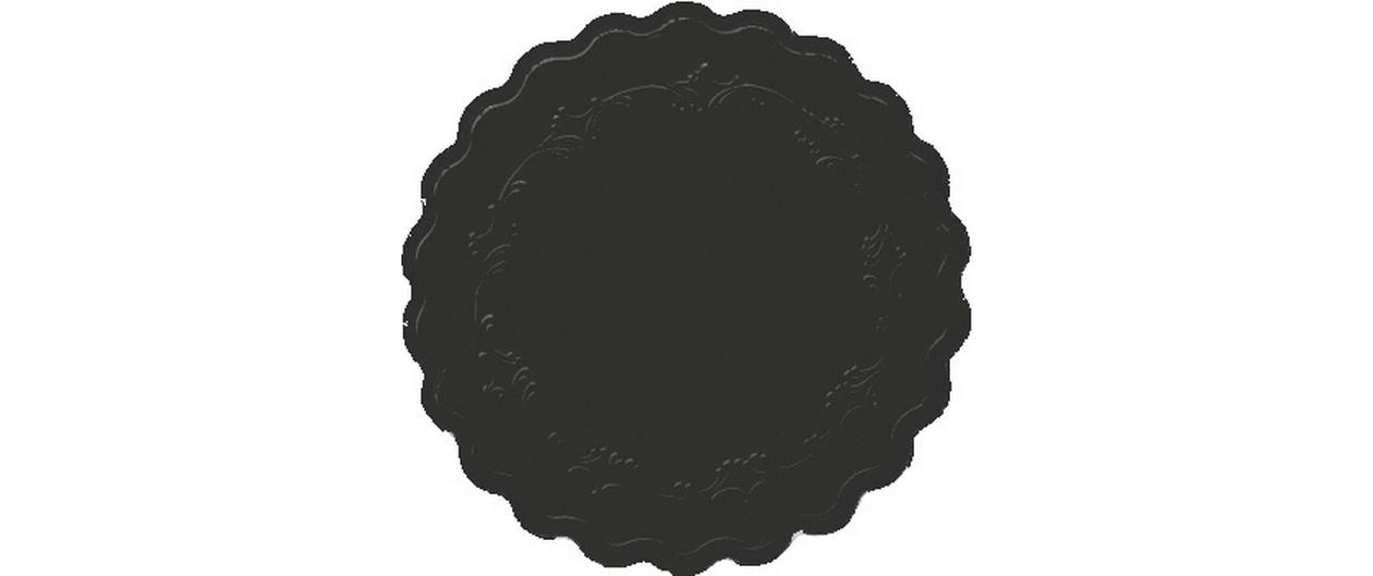 Duni Untersetzer Romance – Schwarz – Ø 9 cm – Papier – 250 Stk – für Glas