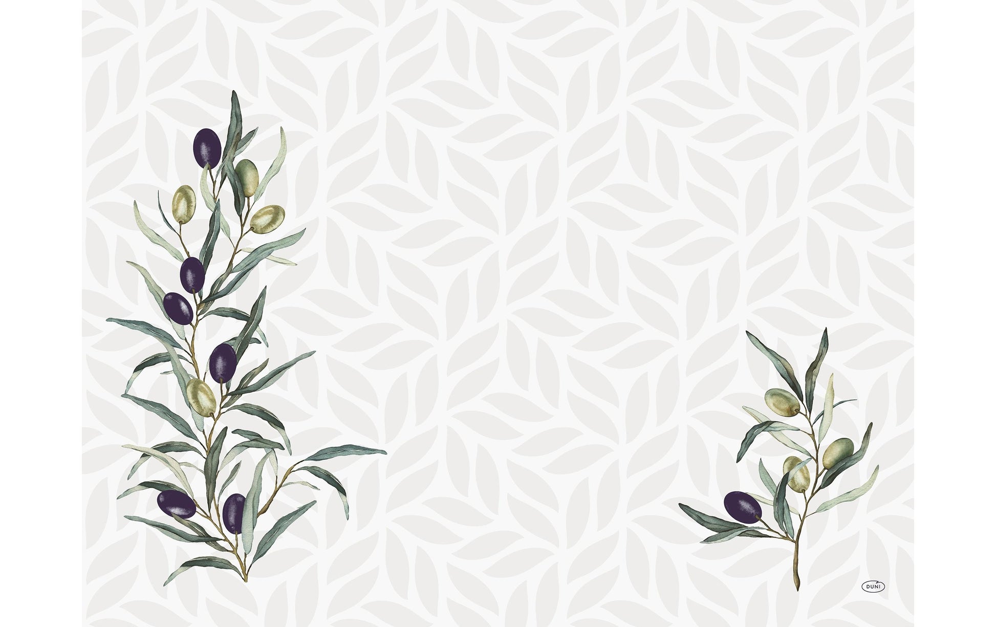 Duni Tischset Olive Garden – Papier, Olivenmotiv, 40 × 30 cm