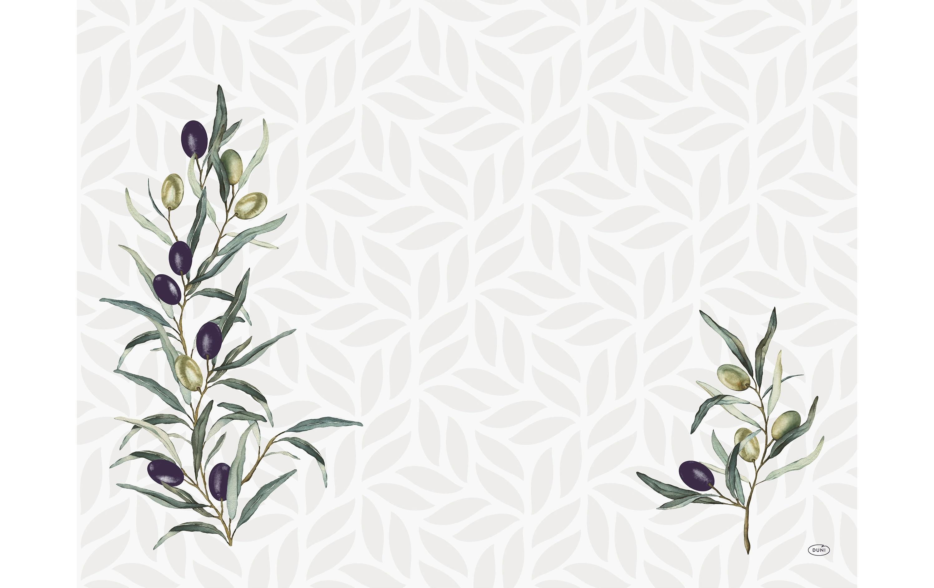 Duni Tischset Olive Garden – Papier, Olivenmotiv, 40 × 30 cm