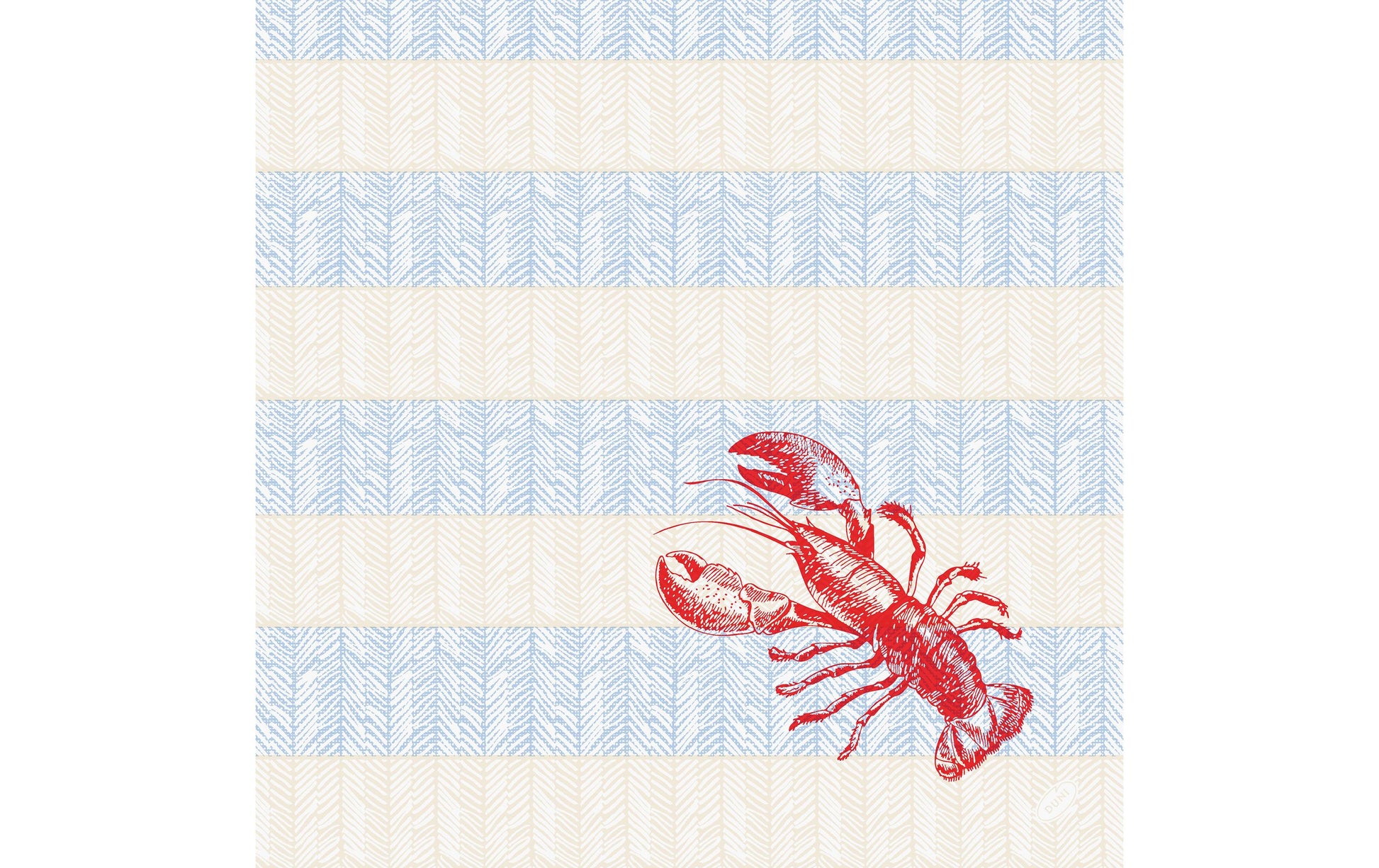 Duni Servietten Sea Delights, blau/weiss – 40 × 40 cm, 1-lagig – 360 Stück