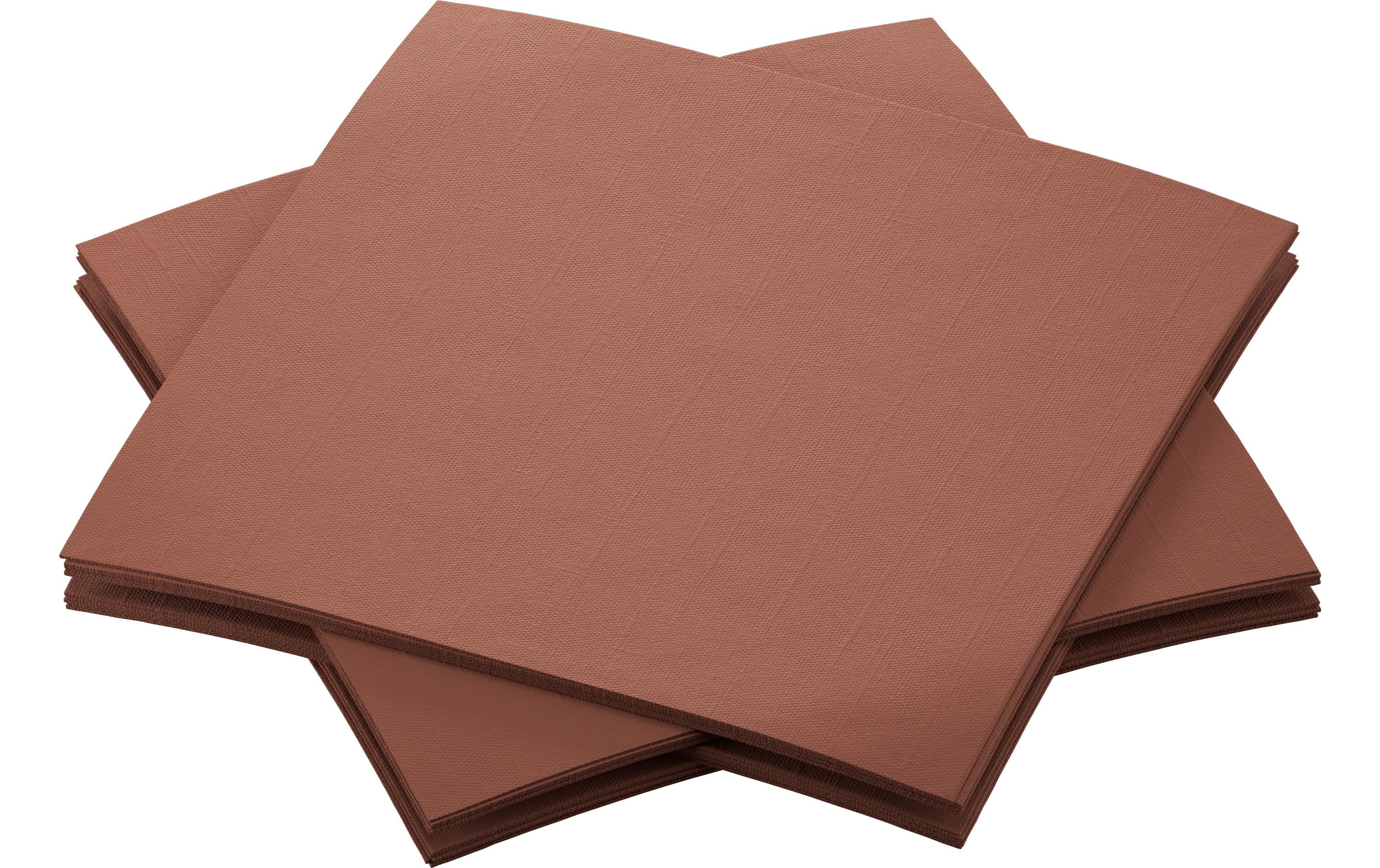 Duni Servietten – braun – 20 × 20 cm, 3-lagig – 180 Stück