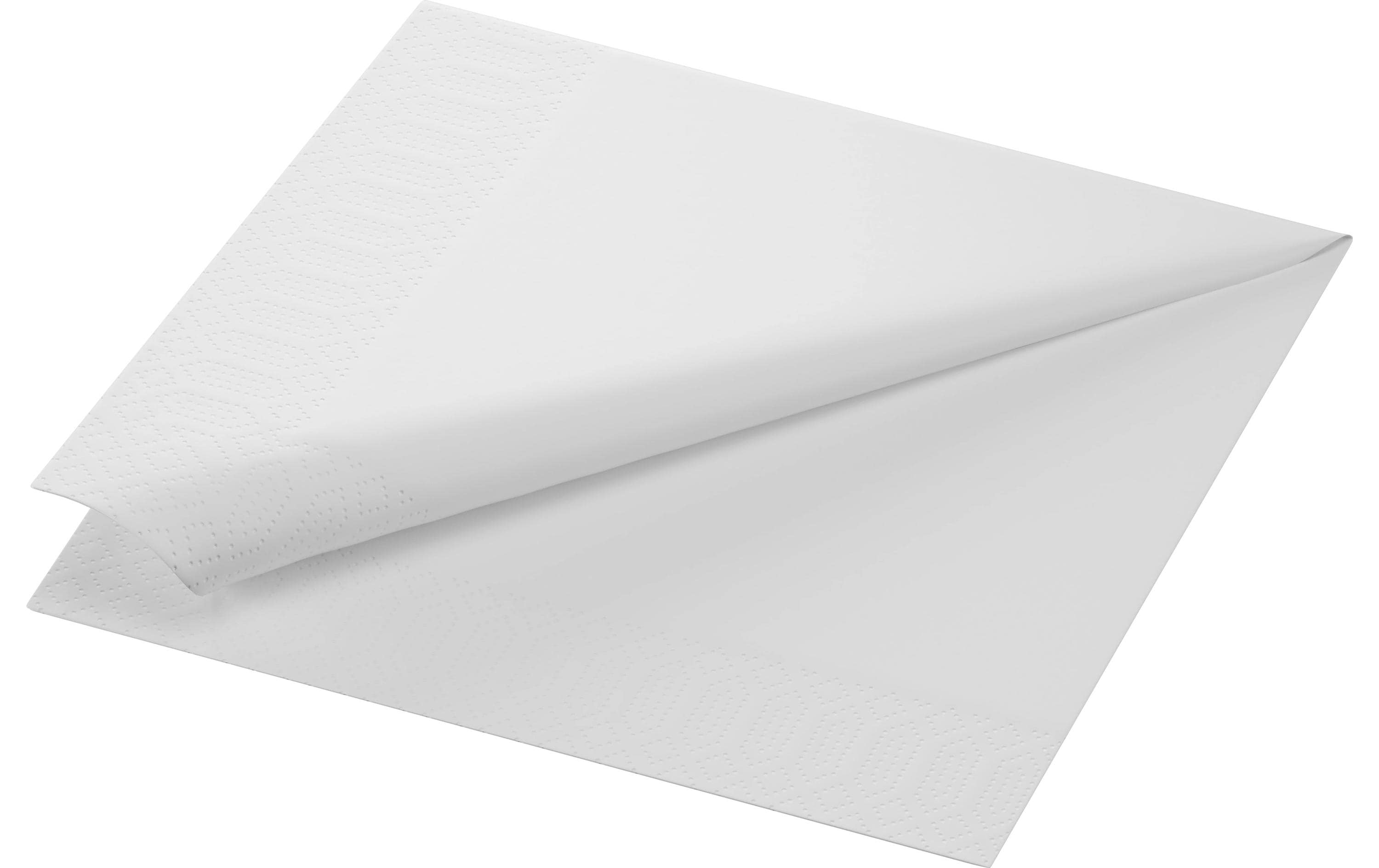 Duni Servietten – weiss – 40 × 40 cm, 3-lagig – 250 Stück