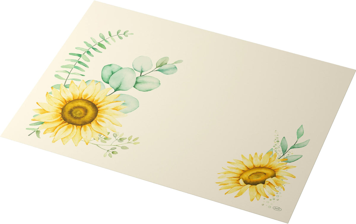 Duni Tischset Sunflower Dreams, Papier, quadratisch – 30 × 40 cm – Gelb – 500 Stk.