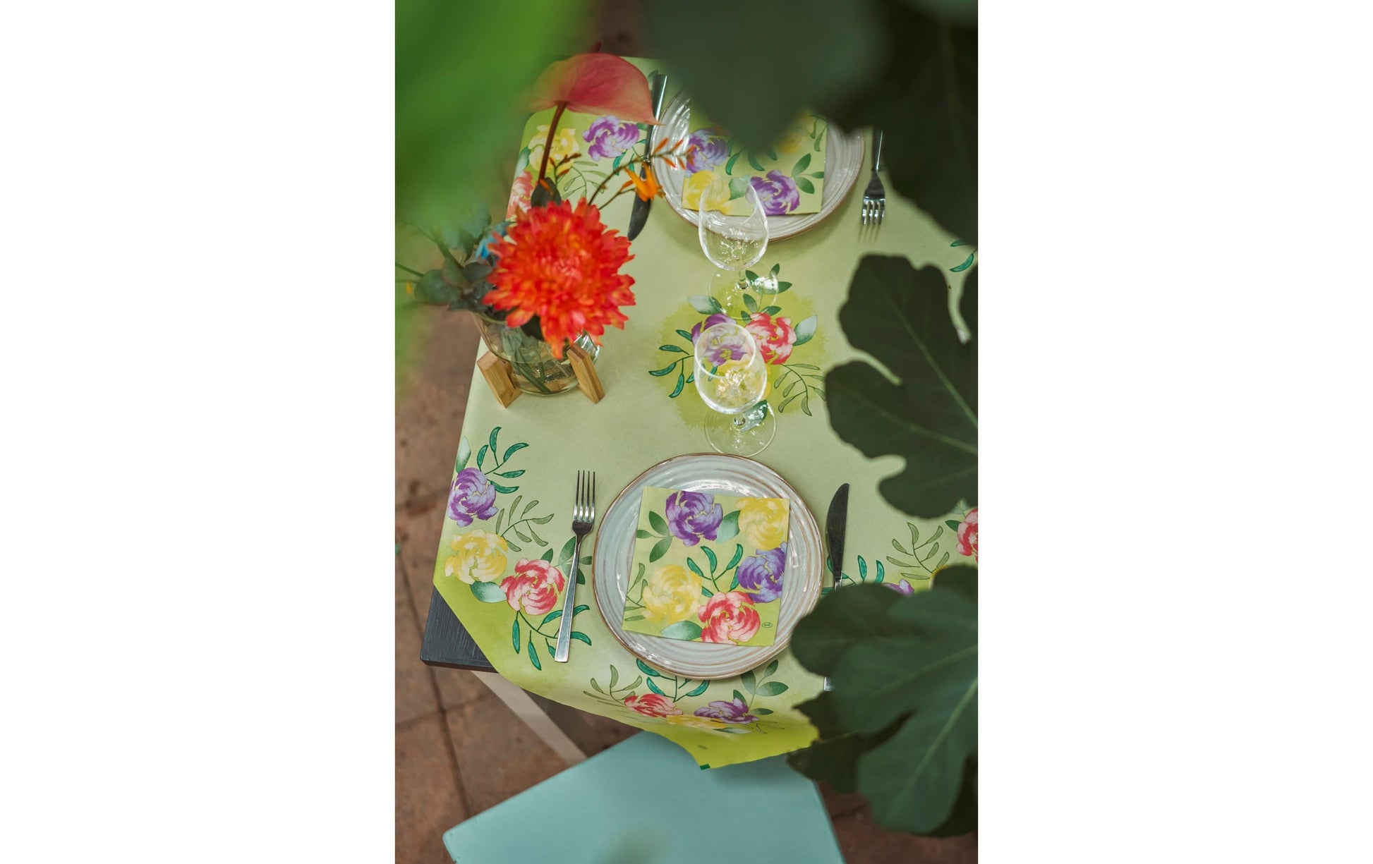 Duni Servietten Soft Tropics – mehrfarbig – 24 × 24 cm, 3-lagig
