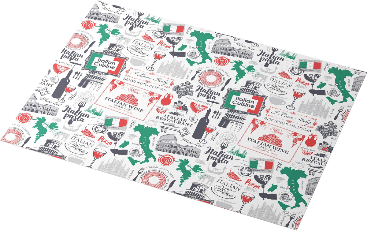 Duni Tischset – 30×40 cm, 1000er-Pack, Papier, Mehrfarbig, Viva Italia