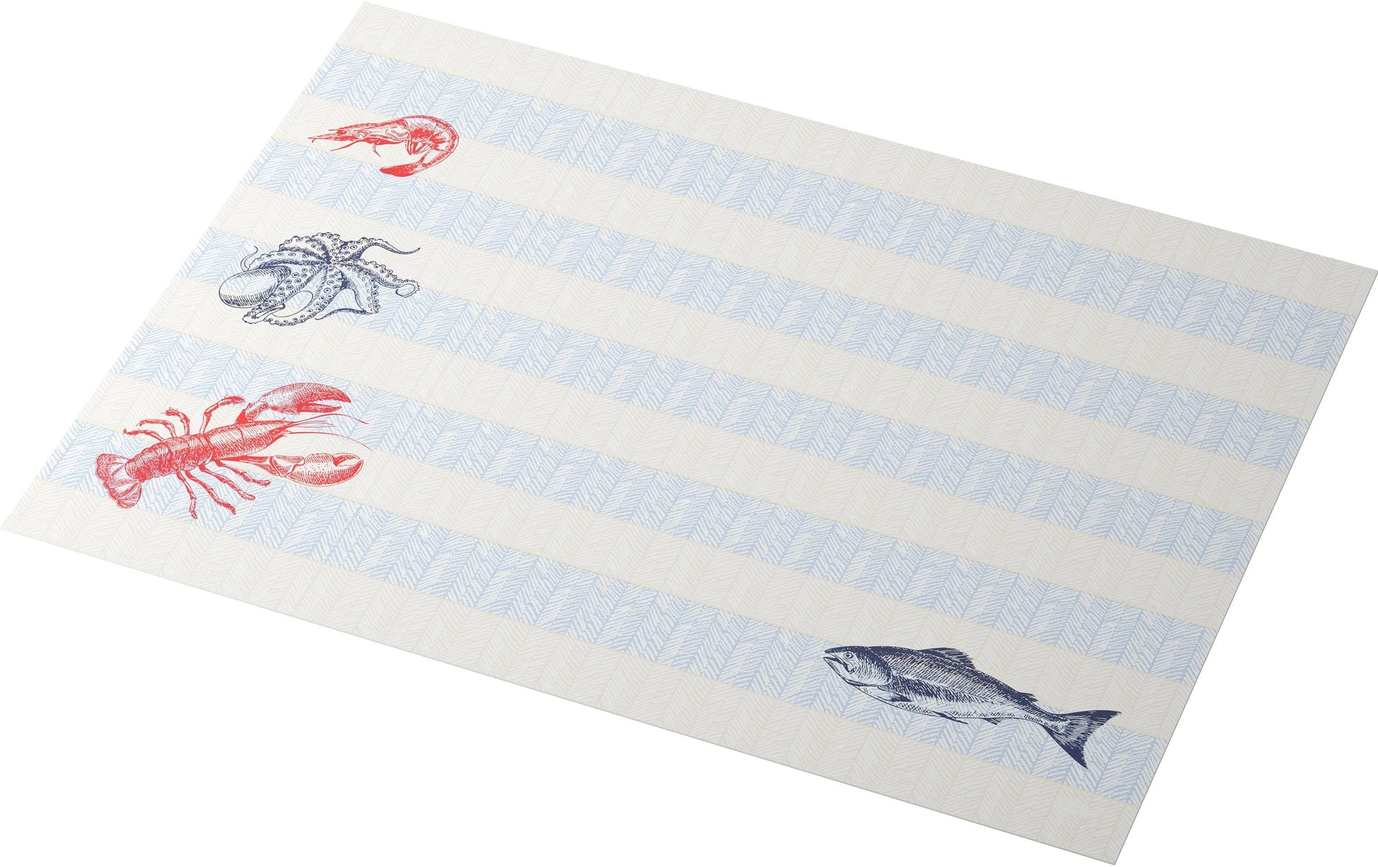 Duni Tischset Sea Delights, Papier, Rechteckig – 30 × 40 cm, Meerestiere – 1000 Stk.