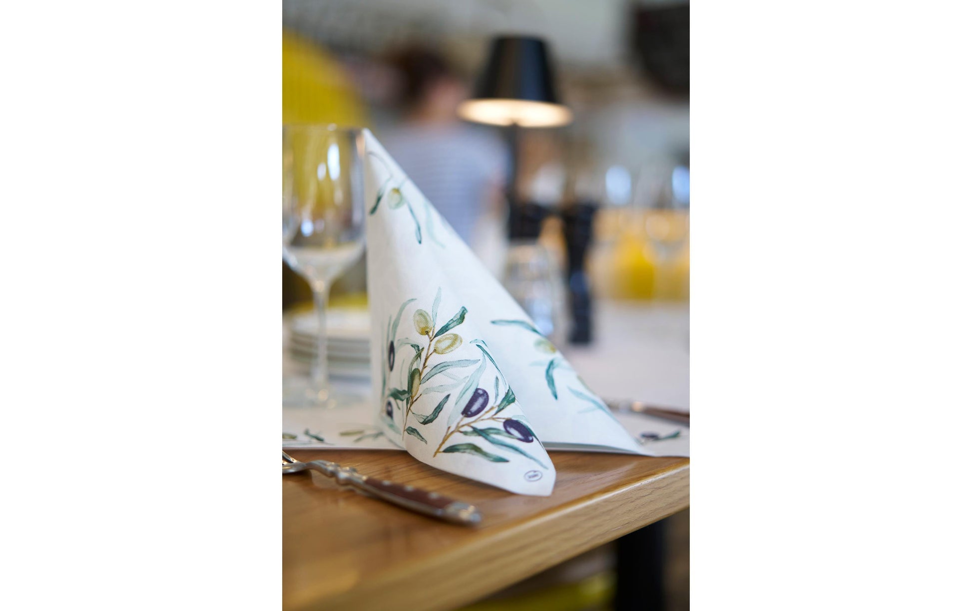Duni Servietten Olive Garden – 40 × 40 cm, 3-lagig – 360 Stück