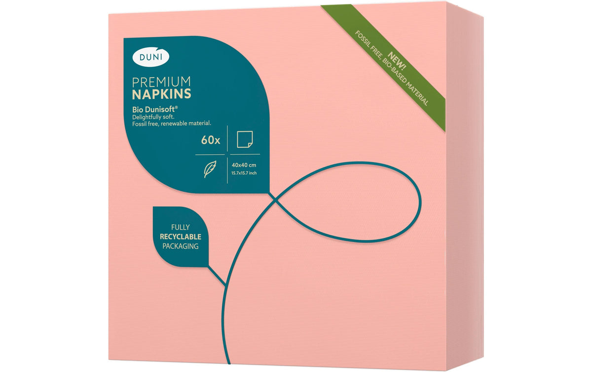 Duni Servietten – hellrosa – 40 × 40 cm, 1-lagig – 60 Stück