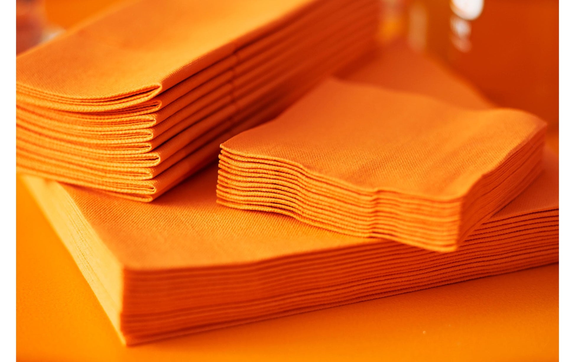 Duni Servietten orange – 40 × 40 cm, 1-lagig – 60 Stück