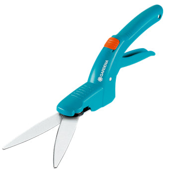 Gardena Classic – Grasschere, glanzverzinkte Messer, ergonomischer Kurzgriff, blau