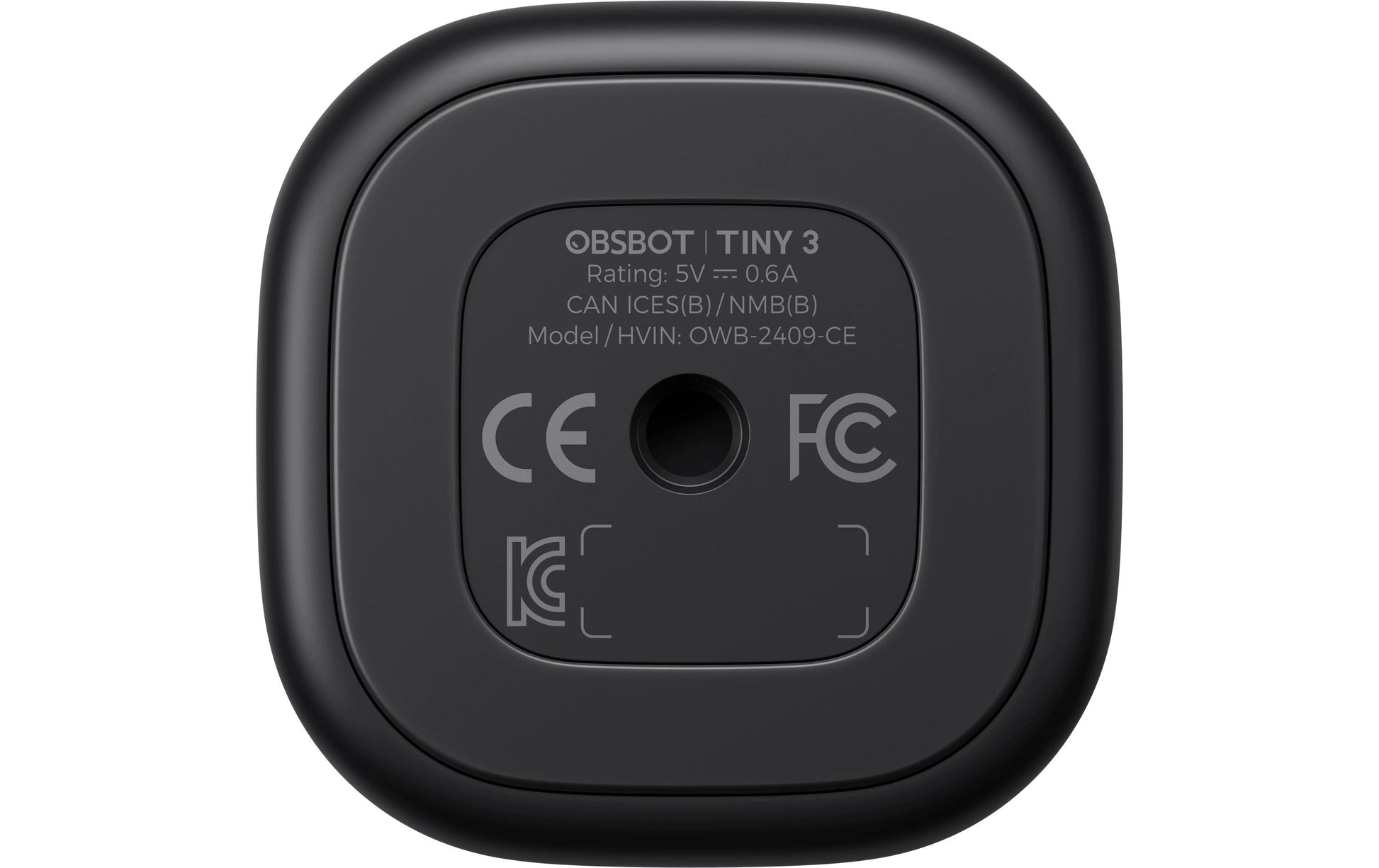 Obsbot Tiny 3 Webcam – 4K Ultra HD, Autofokus, USB-C, Auto-Framing – Schwarz