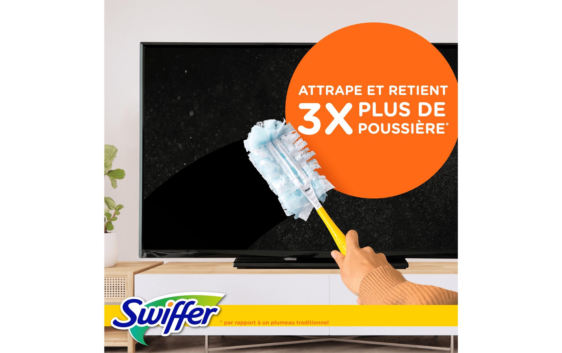 Swiffer Staubwedel Staubmagnet Starterset – Kunststoff – Gelb – 14,3 cm