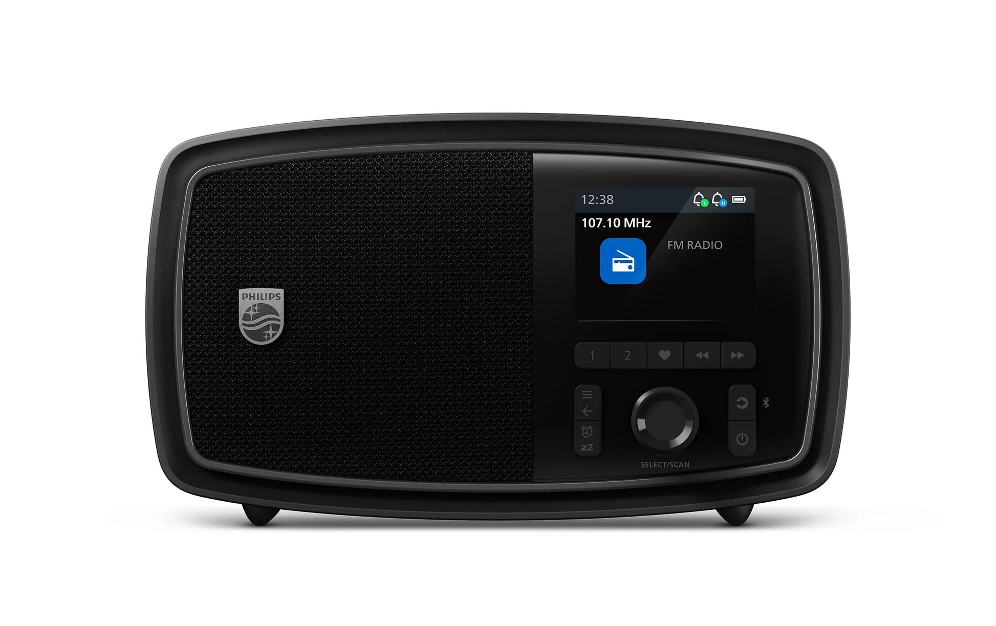 Philips The Janet Century TAV2000FB – Tragbares Radio, UKW, Bluetooth, Akkubetrieb (USB-C) – Schwarz