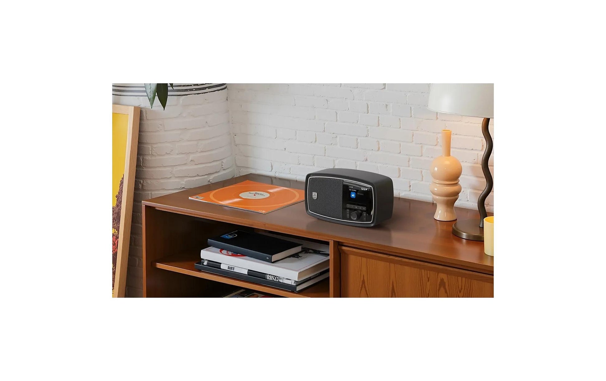 Philips The Janet Century TAV2000FB – Tragbares Radio, UKW, Bluetooth, Akkubetrieb (USB-C) – Schwarz