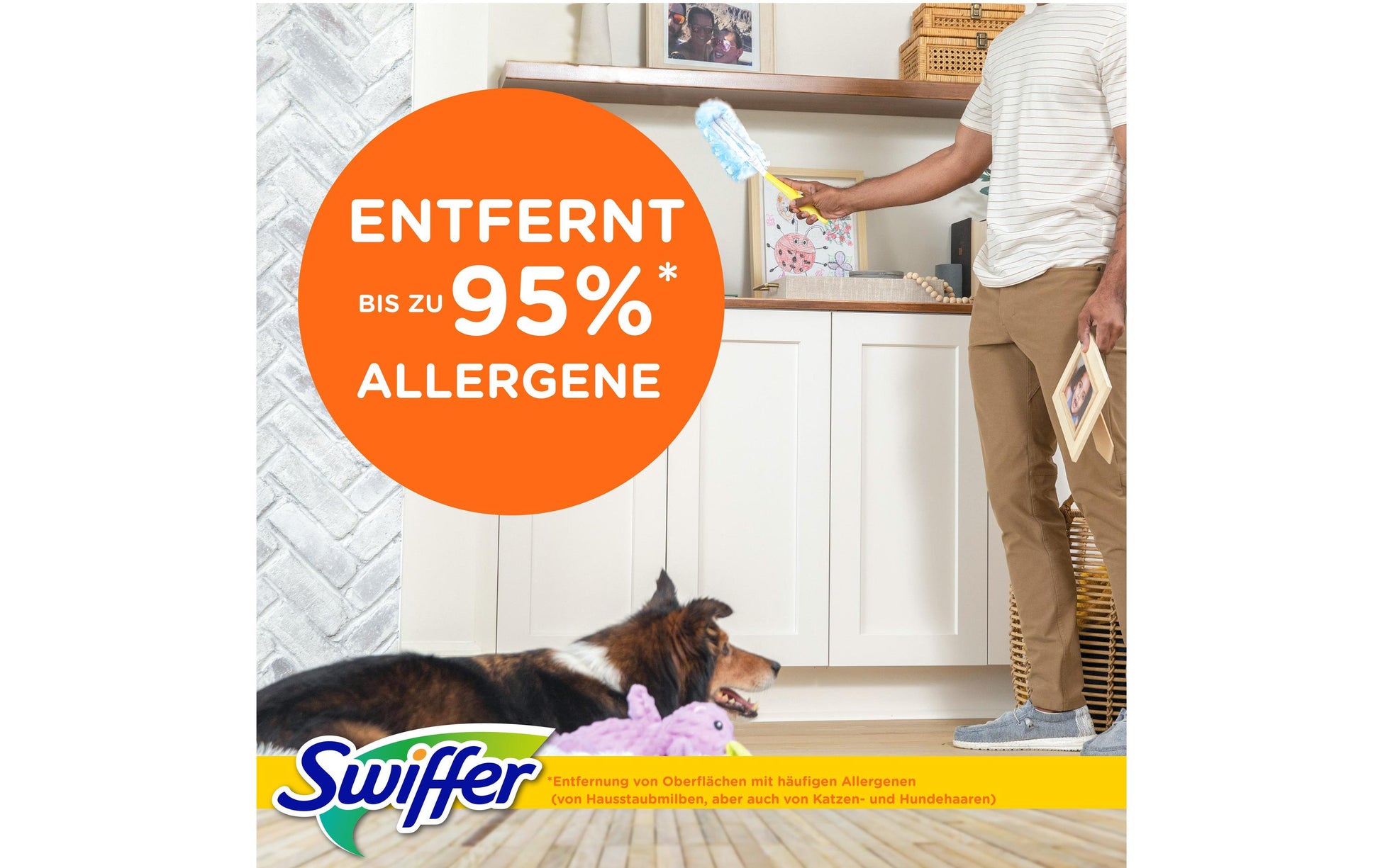 Swiffer Staubwedel Staubmagnet Starterset – Kunststoff – Gelb – 14,3 cm