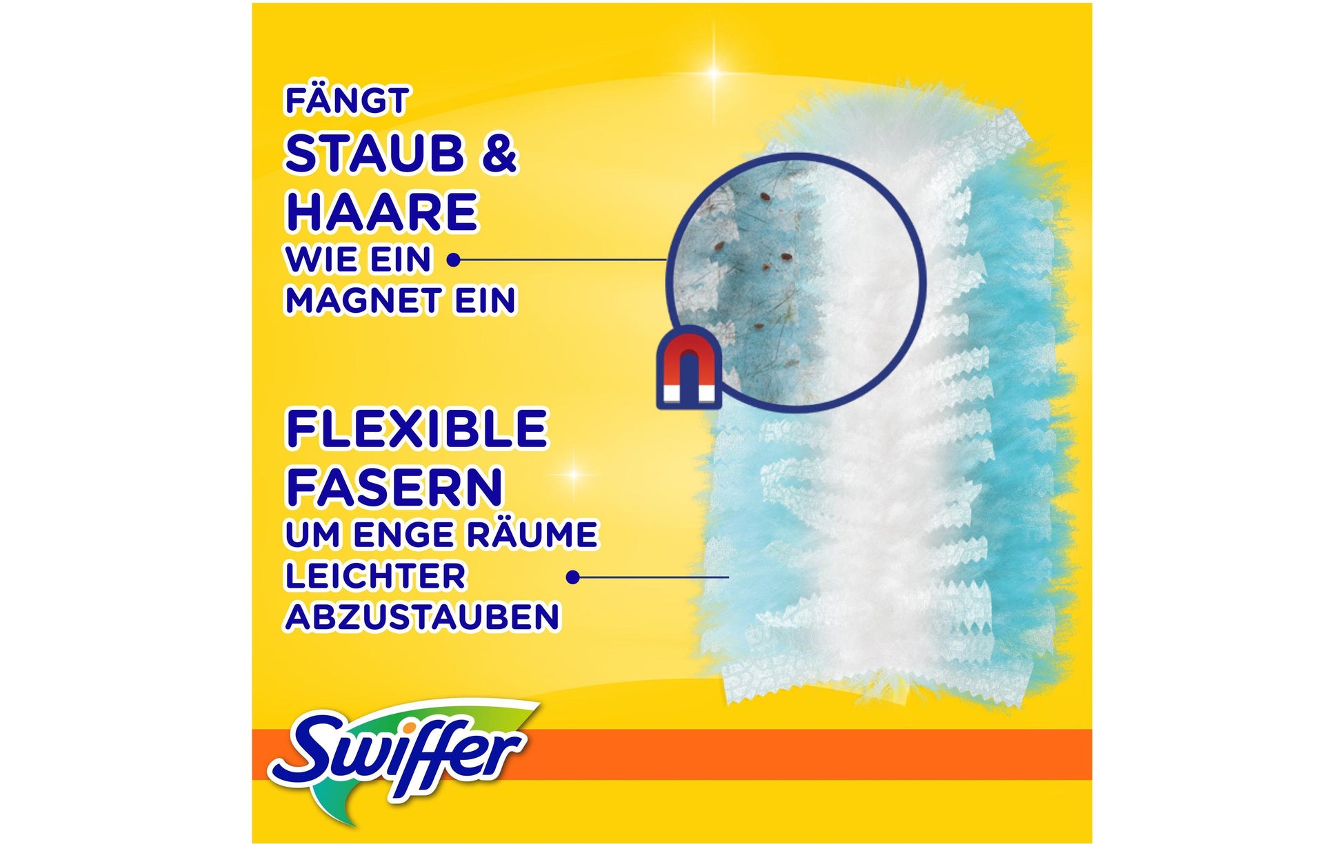 Swiffer Staubwedel Staubmagnet Starterset – Kunststoff – Gelb – 14,3 cm