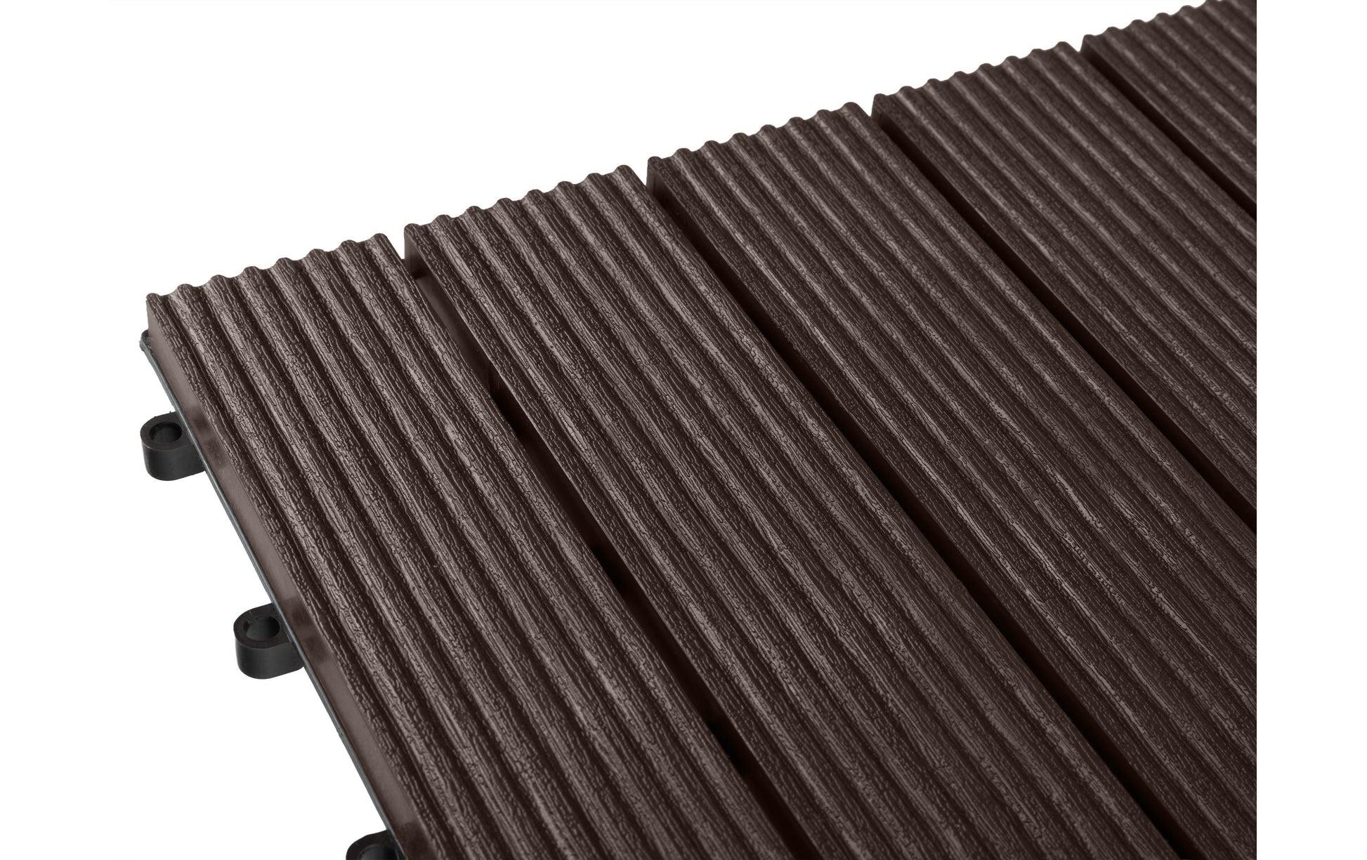 Cocon Balkon- & Terrassenplatte – 30 × 30 × 2,4 cm, Polypropylen (PP), Braun, Klickverbindung, 6 Stk.