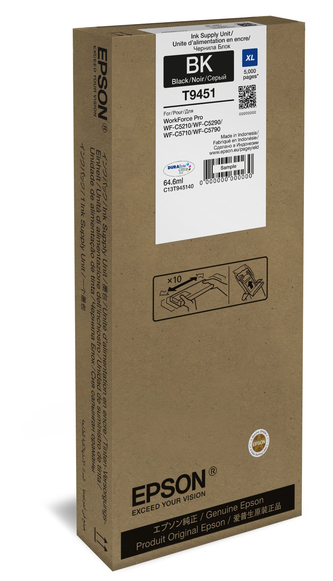 Epson Tintenpatrone T9451 (C13T945140), Schwarz, 5'000 Seiten – für WF-C5790DWF, WF-C5710DWF, WF-C5290DW und andere