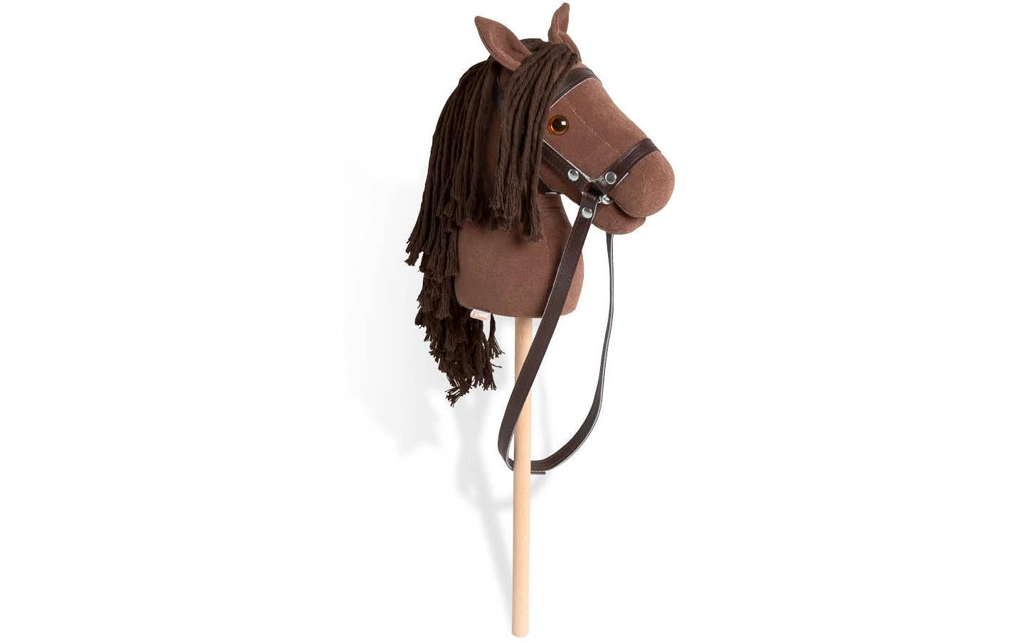 Pinolino Kinderträume Steckenpferd Lucky – 65 cm – bis 30 kg, ab 3 Jahren – Buche, Polyester, braun