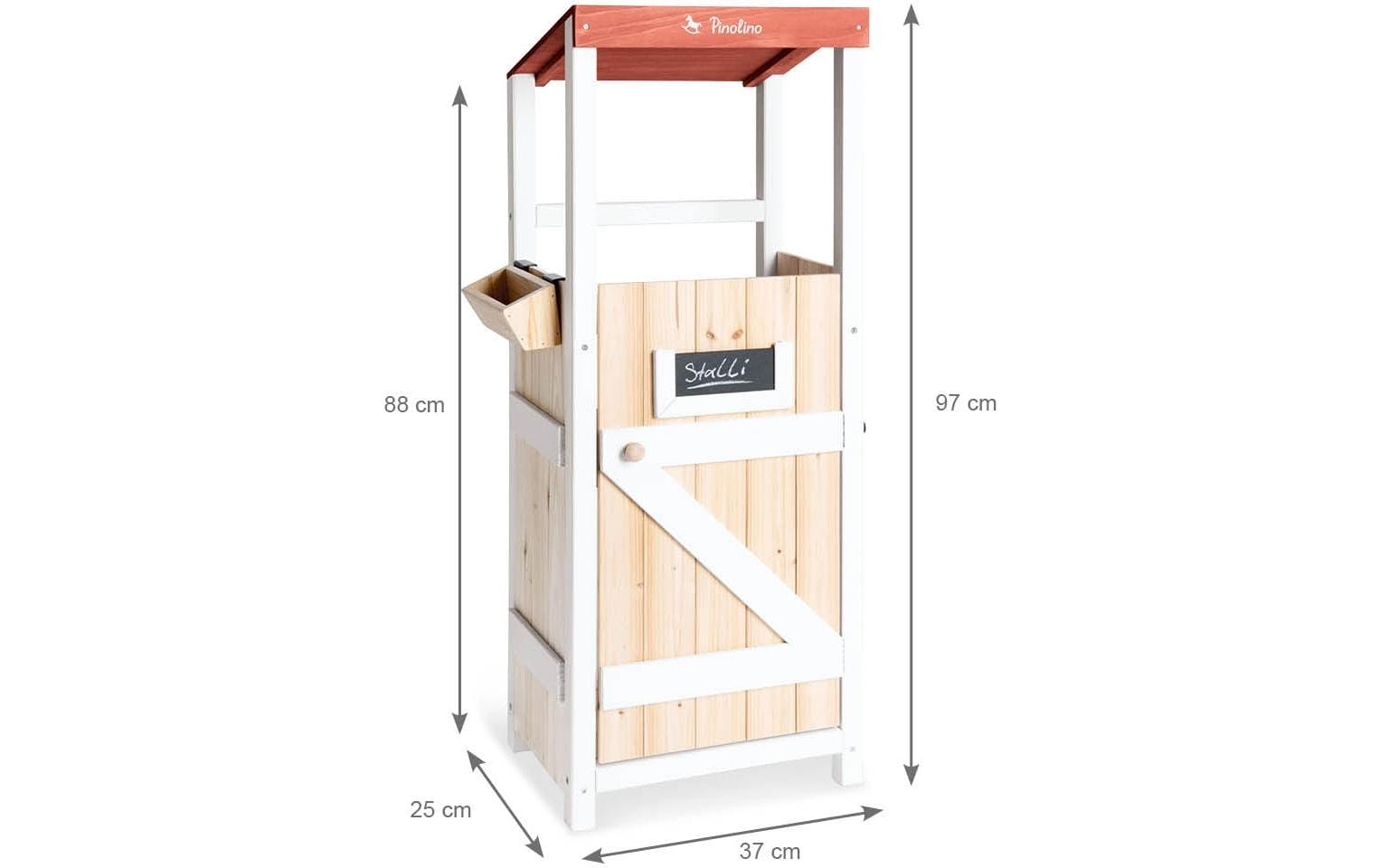 Pinolino Kinderträume Hobby Horse Stall Stalli – 37 × 97 × 26,5 cm – 2-teilig – ab 3 Jahren