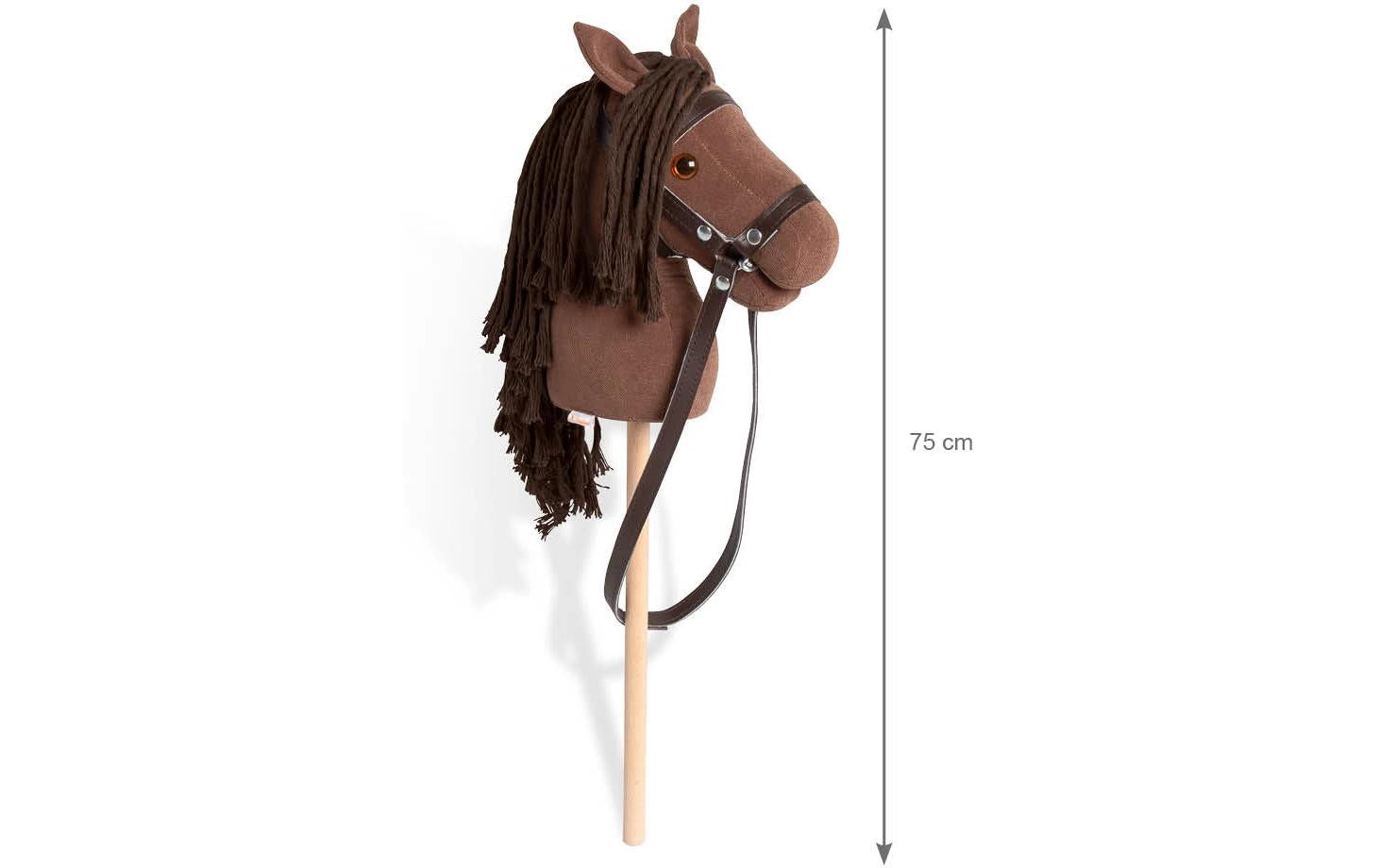 Pinolino Kinderträume Steckenpferd Lucky – 65 cm – bis 30 kg, ab 3 Jahren – Buche, Polyester, braun