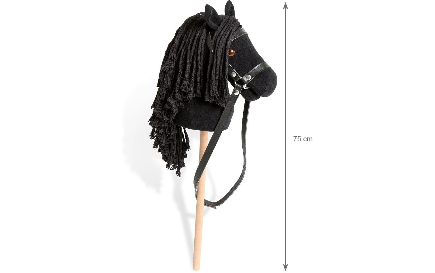 Pinolino Kinderträume Plüschtier Steckenpferd Spirit – 65 cm – Schwarz – Buche, Polyester – ab 3 Jahren – 30 kg
