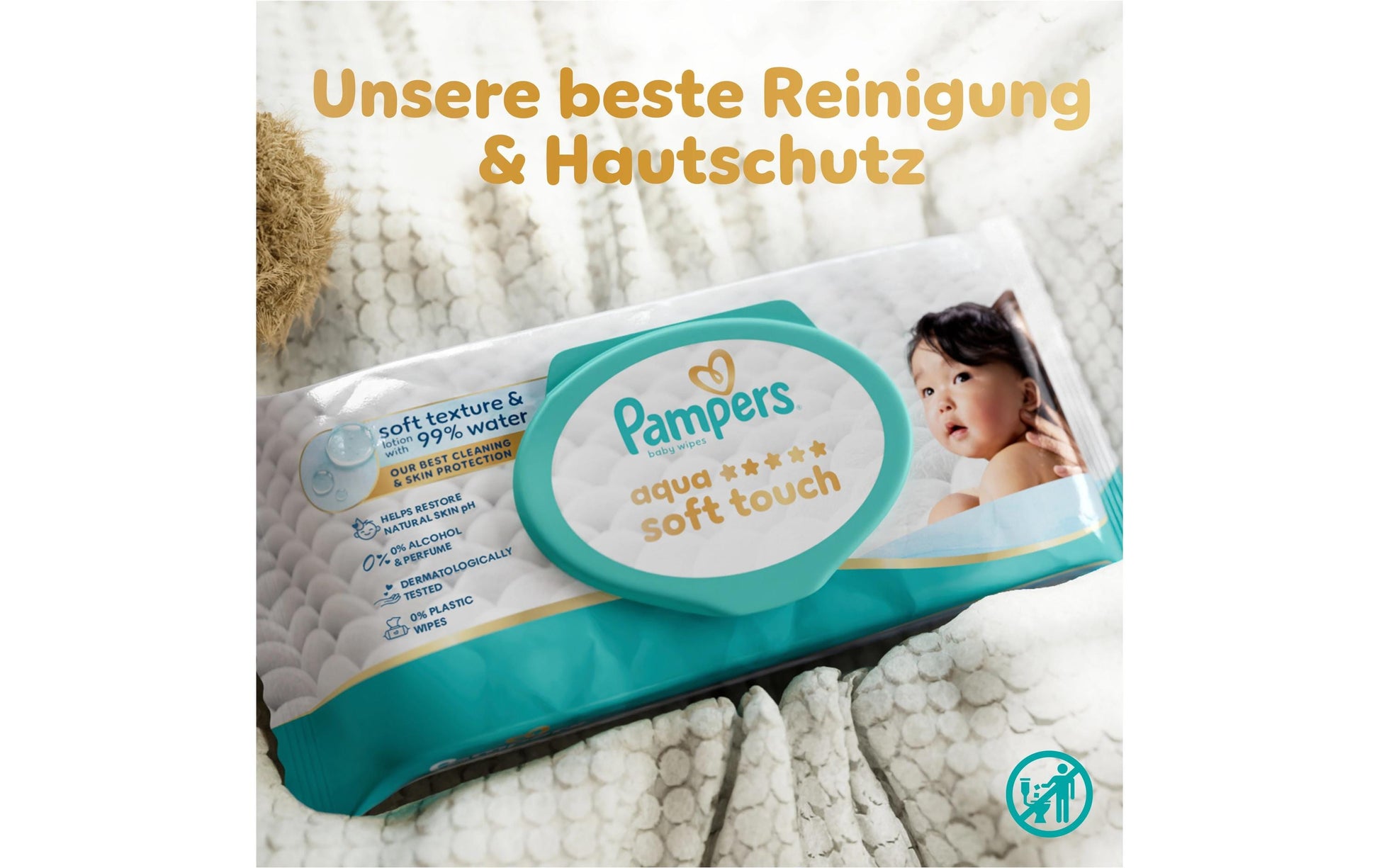 Pampers Feuchttücher Aqua Soft Touch – 864 Stk