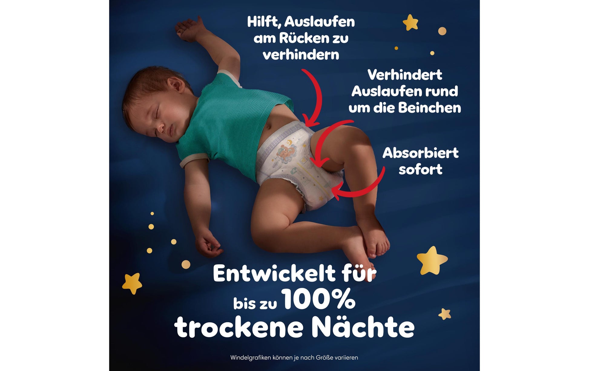 Pampers Windeln Baby Dry Night Pants – Grösse 3 – 160 Stück – weiss
