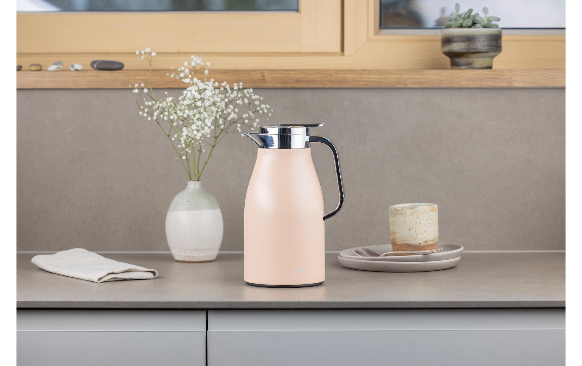 Alfi Skyline Thermoskanne 1 l – Edelstahl, Apricot Orange