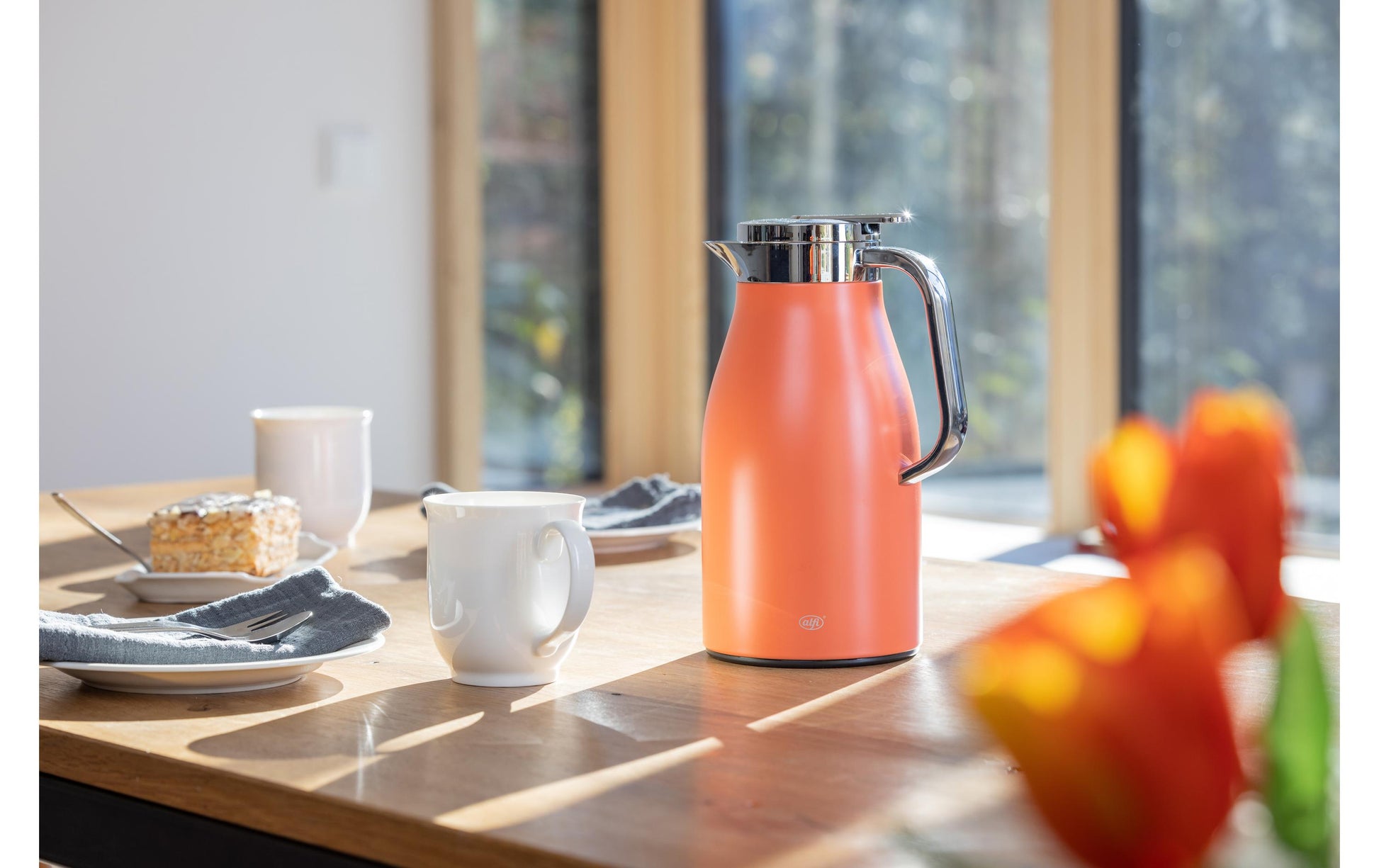 Alfi Thermoskanne Skyline – 1,0 l, Edelstahl, Apricot