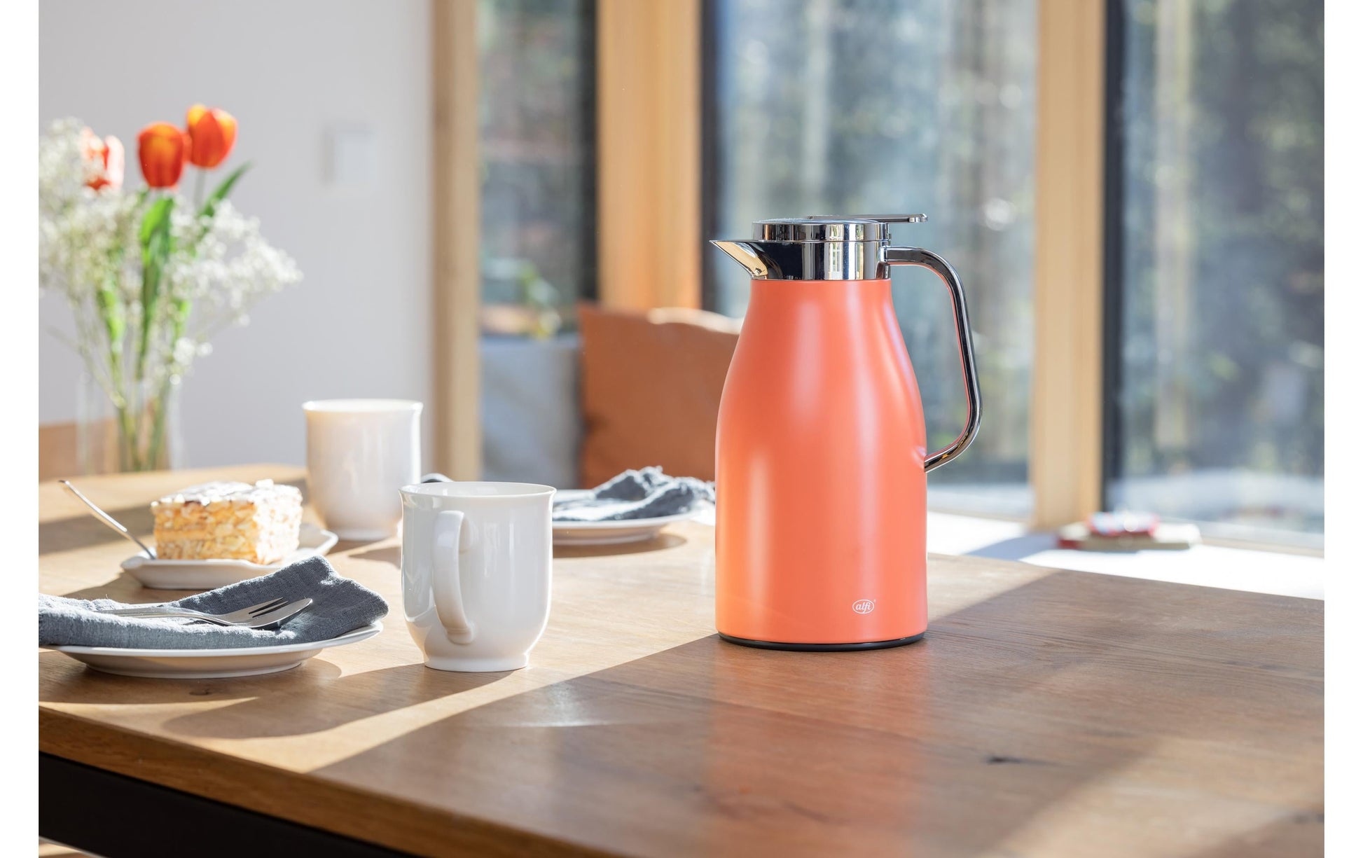 Alfi Thermoskanne Skyline – 1,0 l, Edelstahl, Apricot